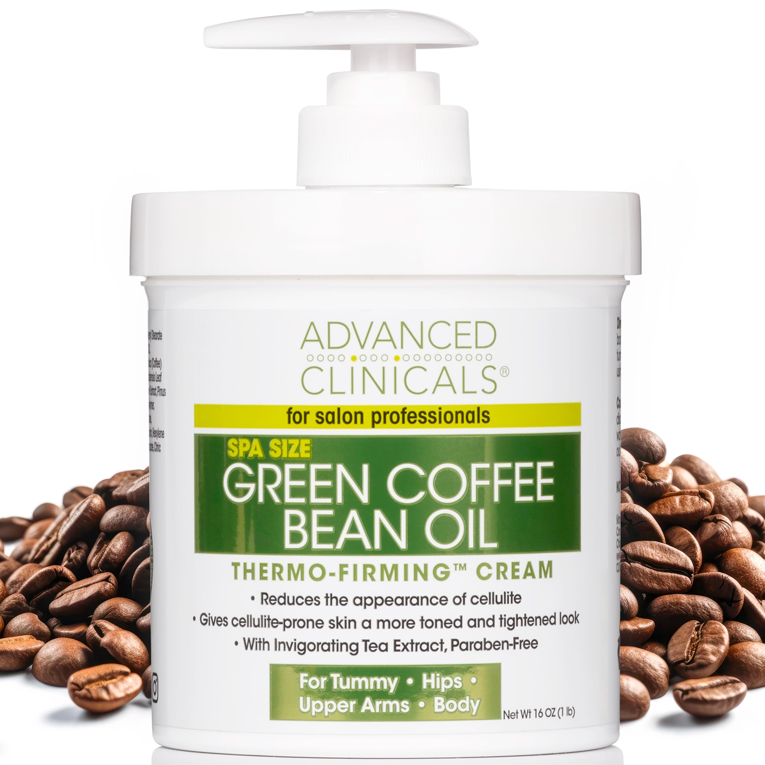 Foto 2 pulgar | Crema Corporal Advanced Clinicals Green Coffee Bean 480ml - Venta Internacional.