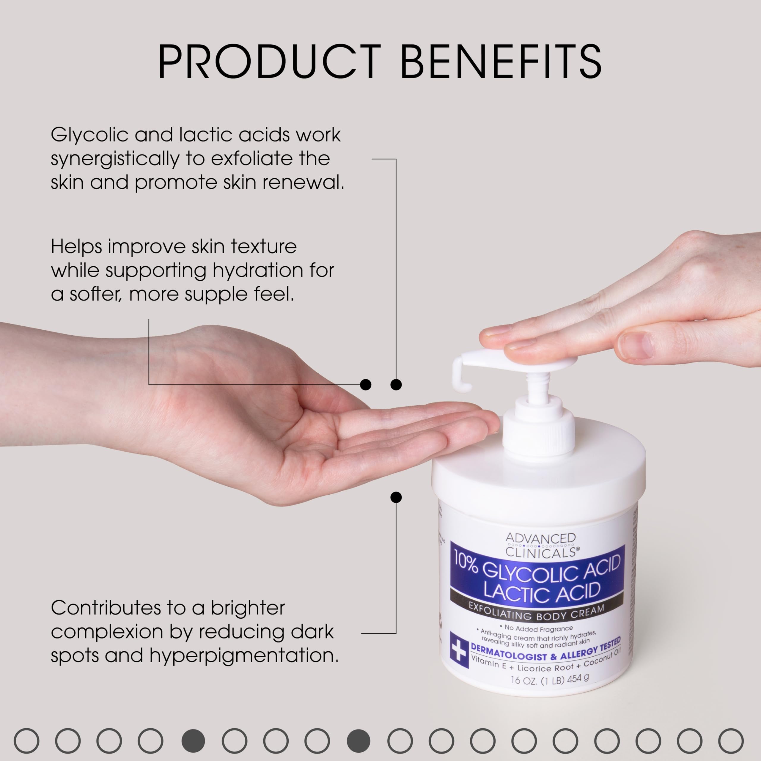 Foto 4 | Loción Corporal Advanced Clinicals 10% De Ácido Glicólico+ácido Láctico - Venta Internacional.