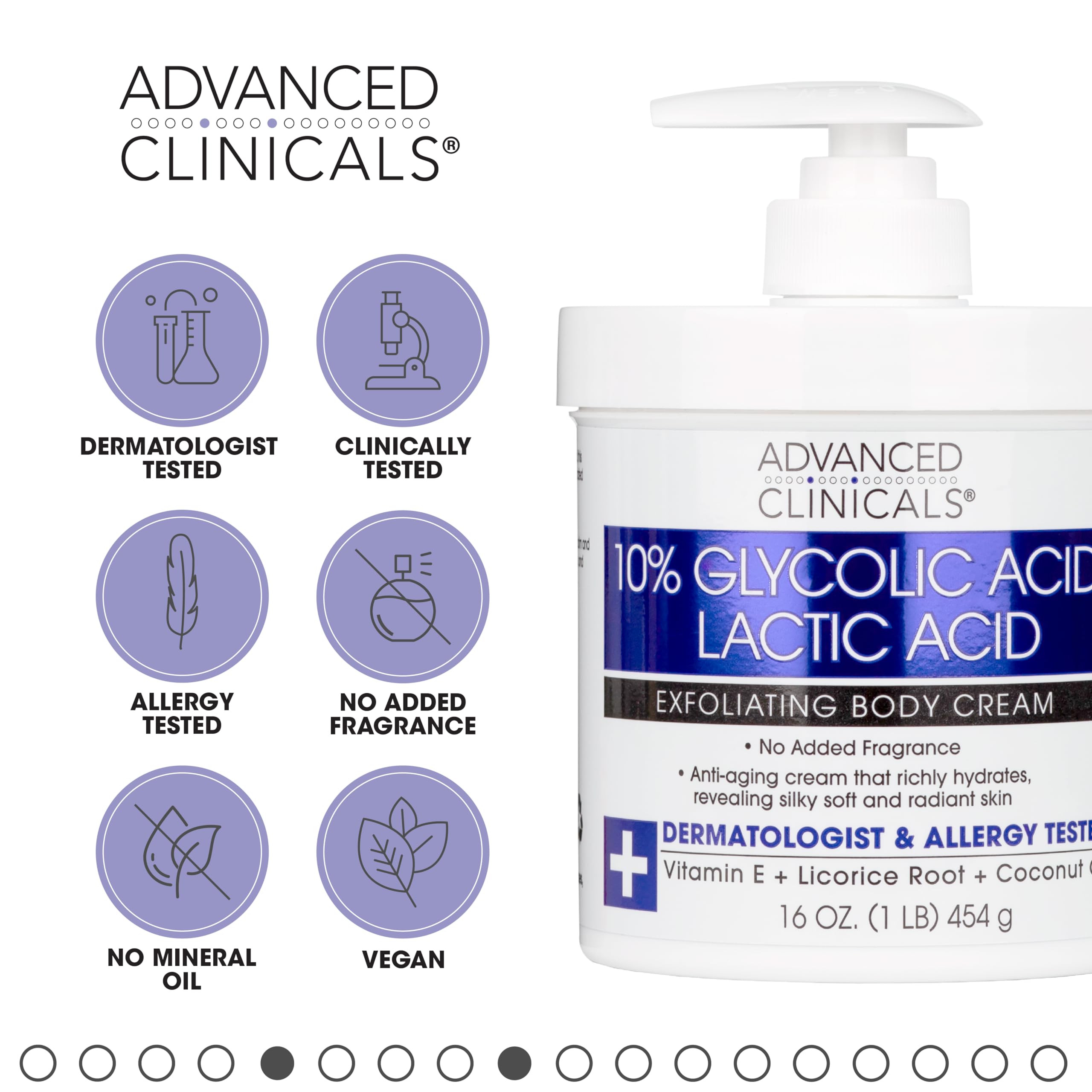 Foto 5 | Loción Corporal Advanced Clinicals 10% De Ácido Glicólico+ácido Láctico - Venta Internacional.