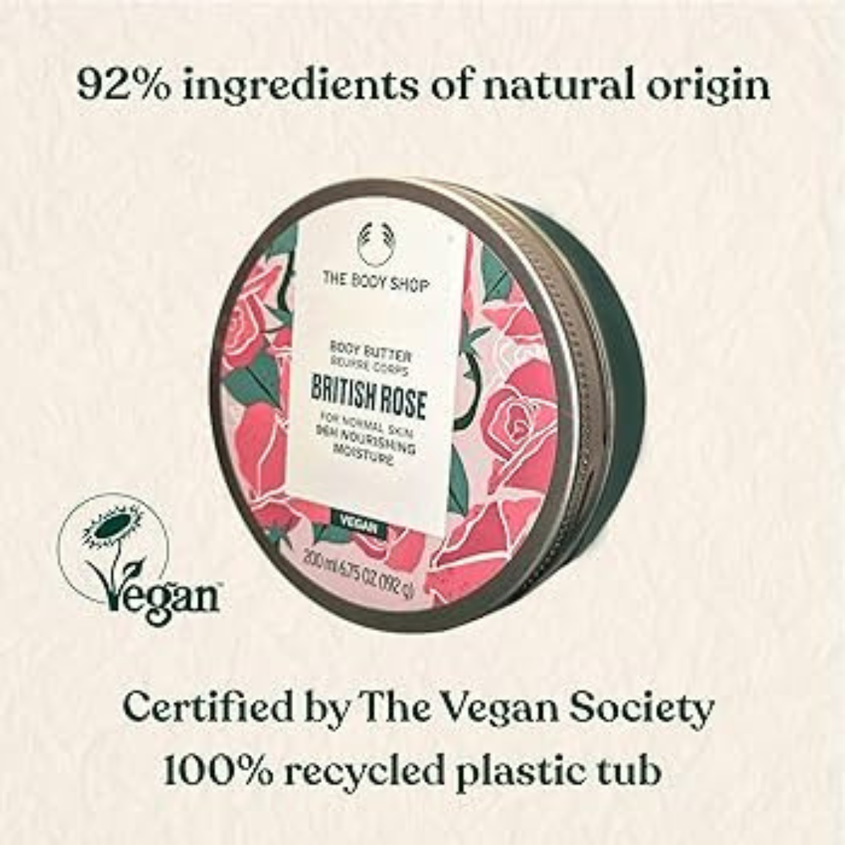 Foto 4 pulgar | The Body Shop Crema Corporal Body Butter Rosas Britanicas 200ml