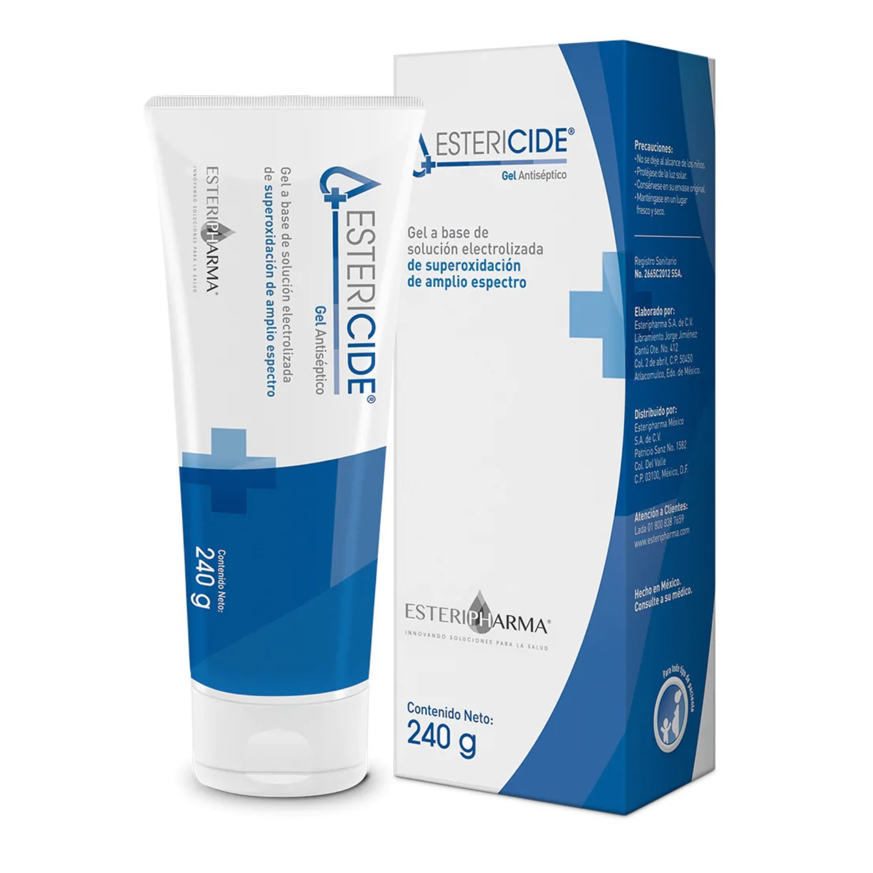 Foto 3 pulgar | Estericide Gel Antiséptico Para Heridas Y Quemaduras, Cicatrizante Y Regenerador, Tubo Con 240g