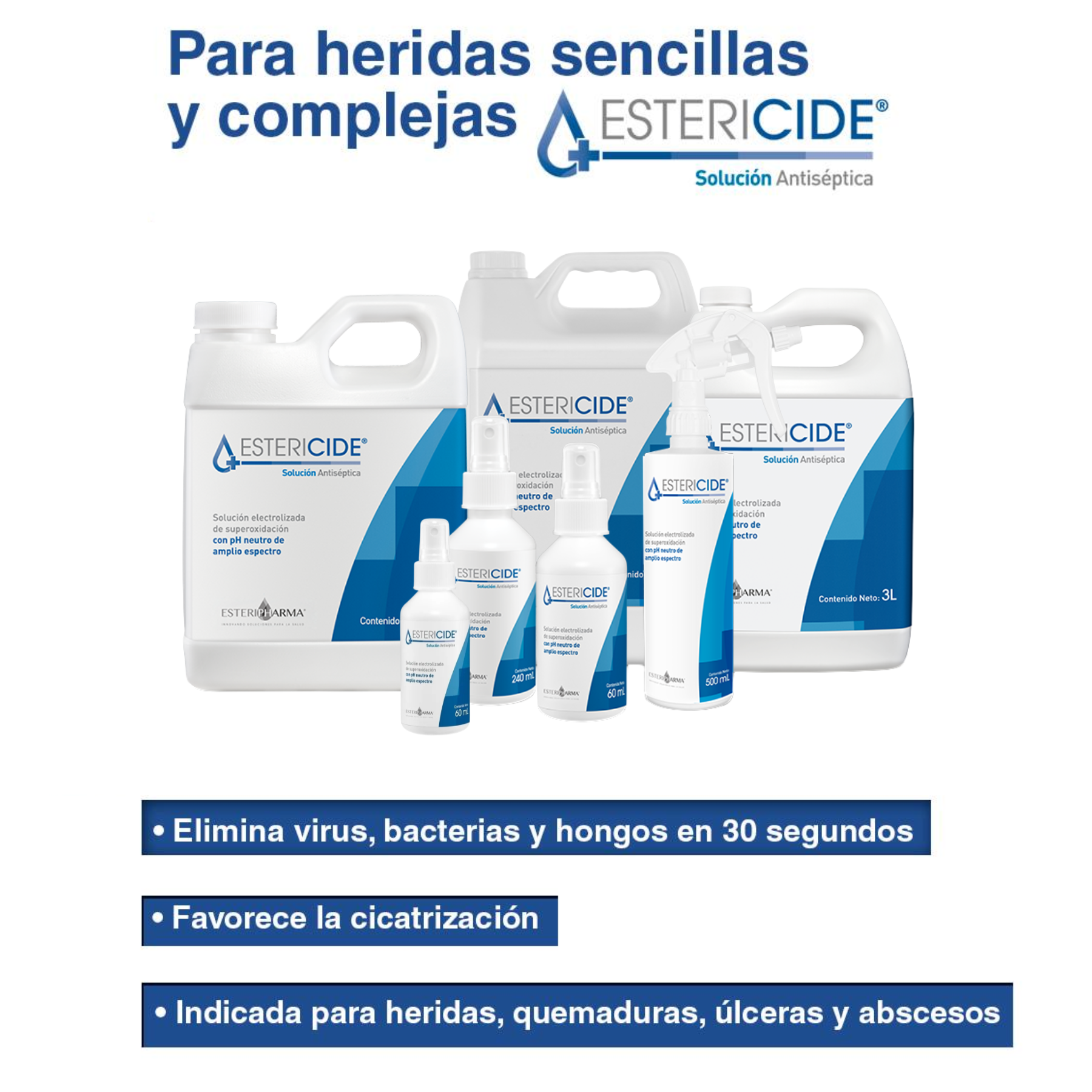 Foto 4 pulgar | Estericide Solución Antiséptica, Spray De 60ml Para Infecciones, Lesiones, Quemaduras Y Pie Diabético
