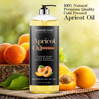 Foto 4 | Aceite De Albaricoque Majestic Pure, 100% Puro, Natural, Prensado En Frío, 480 Ml - Venta Internacional.