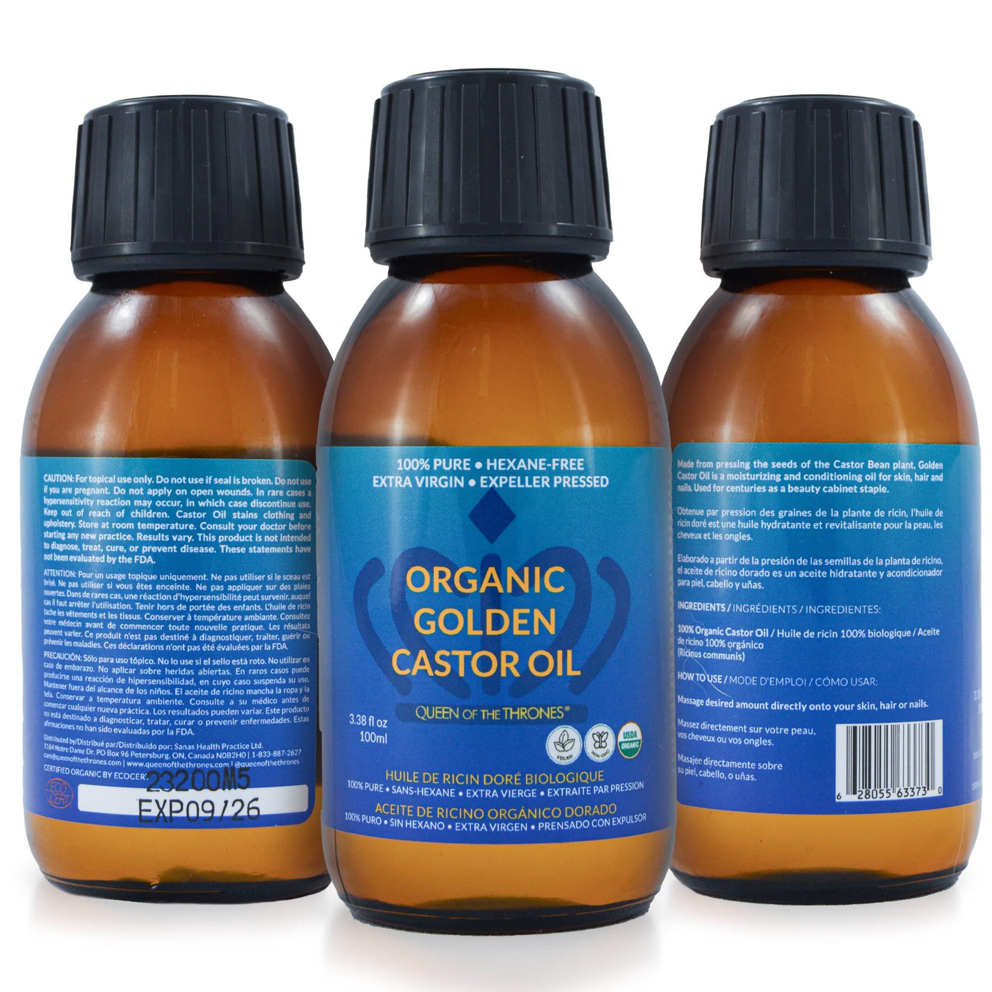 Foto 6 pulgar | Aceite De Ricino Queen Of The Thrones Organic Golden 100 Ml - Venta Internacional.