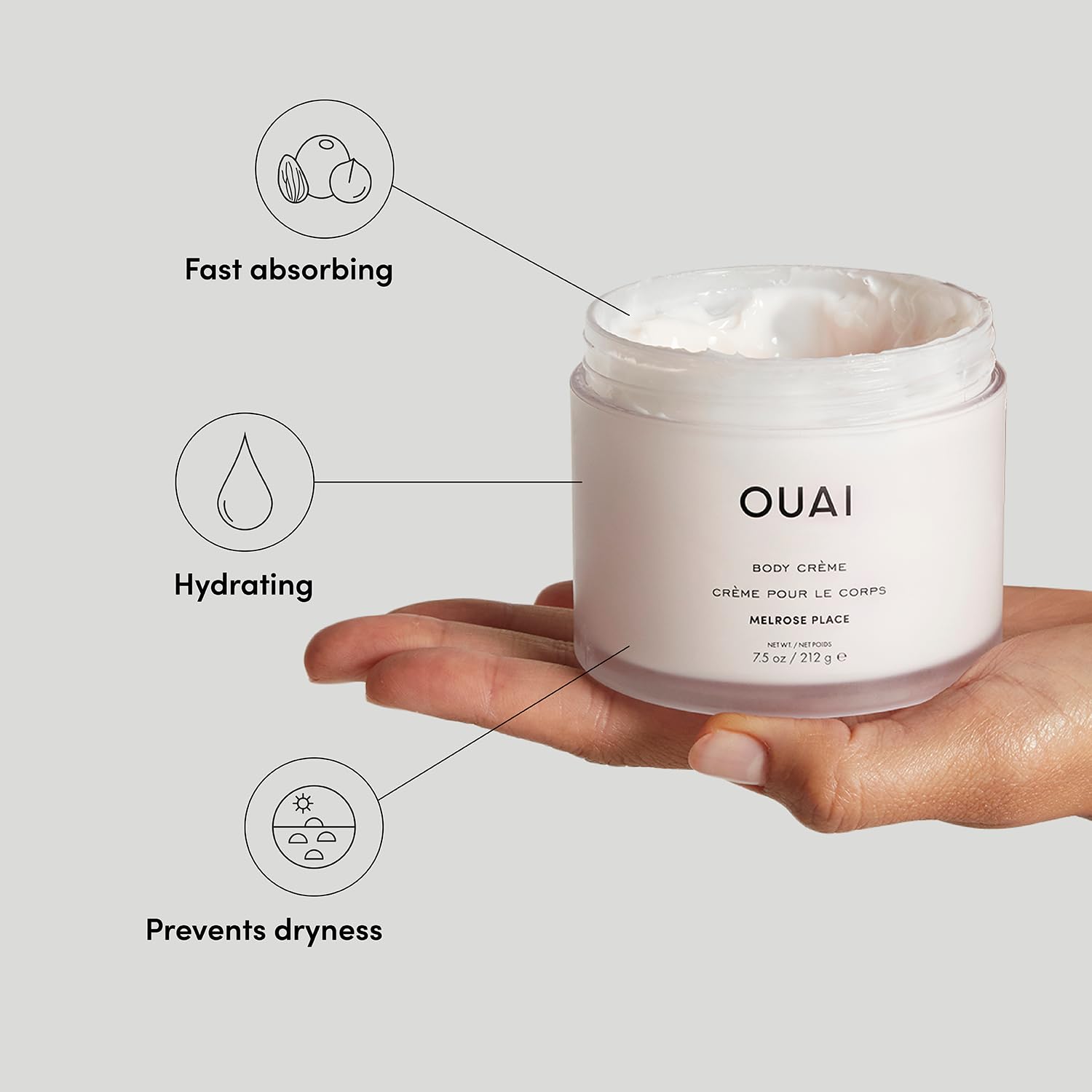 Foto 2 | Crema Corporal Ouai Melrose Place Hidrating 220 Ml Sin Sulfatos - Venta Internacional.