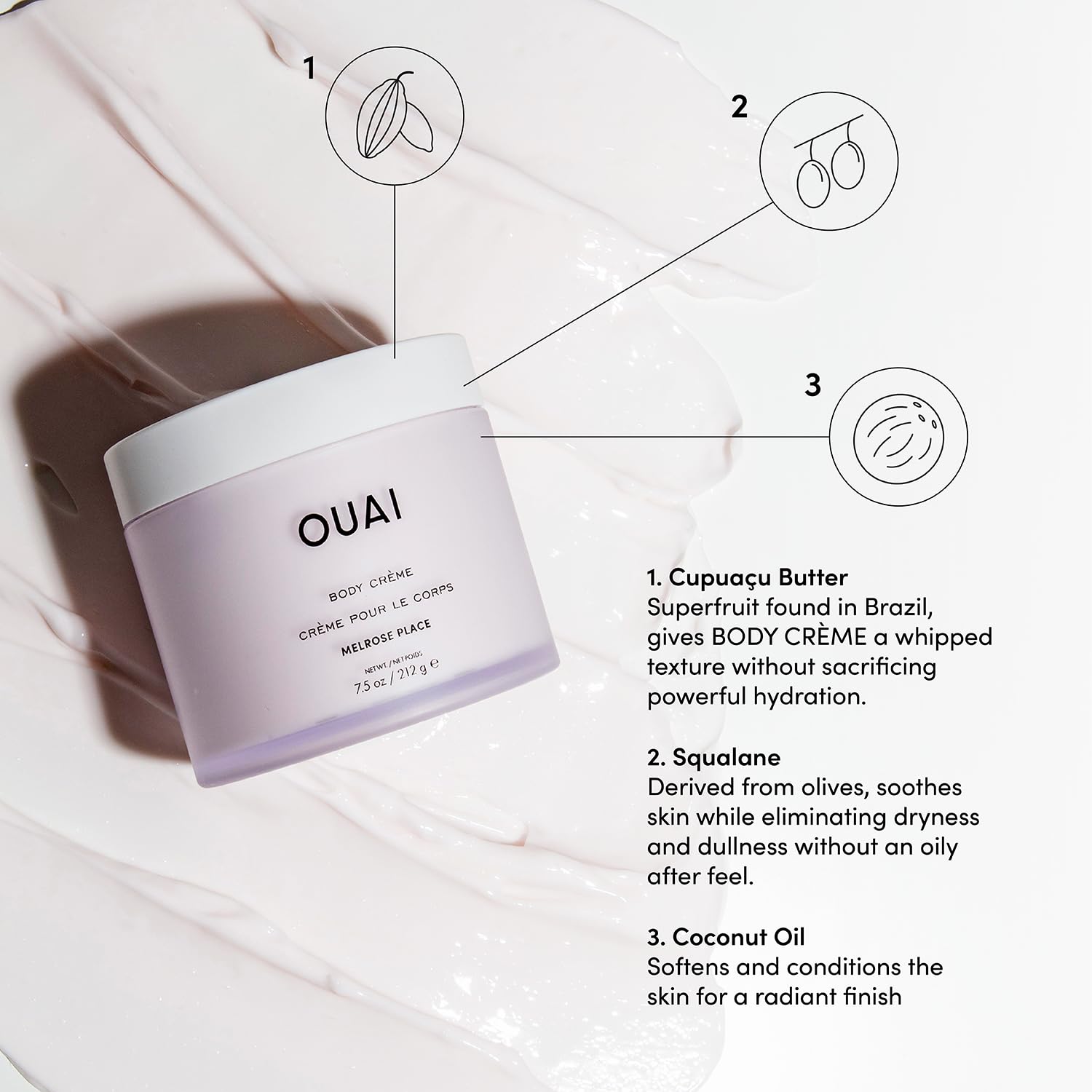 Foto 3 | Crema Corporal Ouai Melrose Place Hidrating 220 Ml Sin Sulfatos - Venta Internacional.