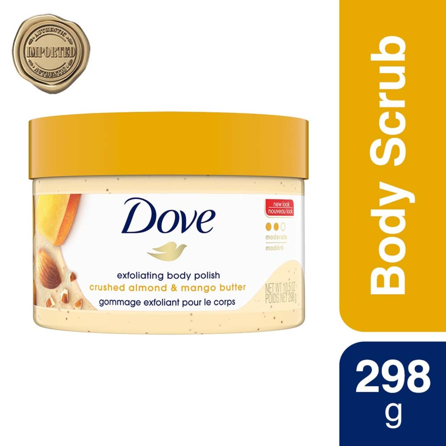 Foto 3 pulgar | Exfoliante Corporal Dove Scrub Con Mantequilla Triturada De Almendras Y Mango 310 Ml - Venta Internacional.