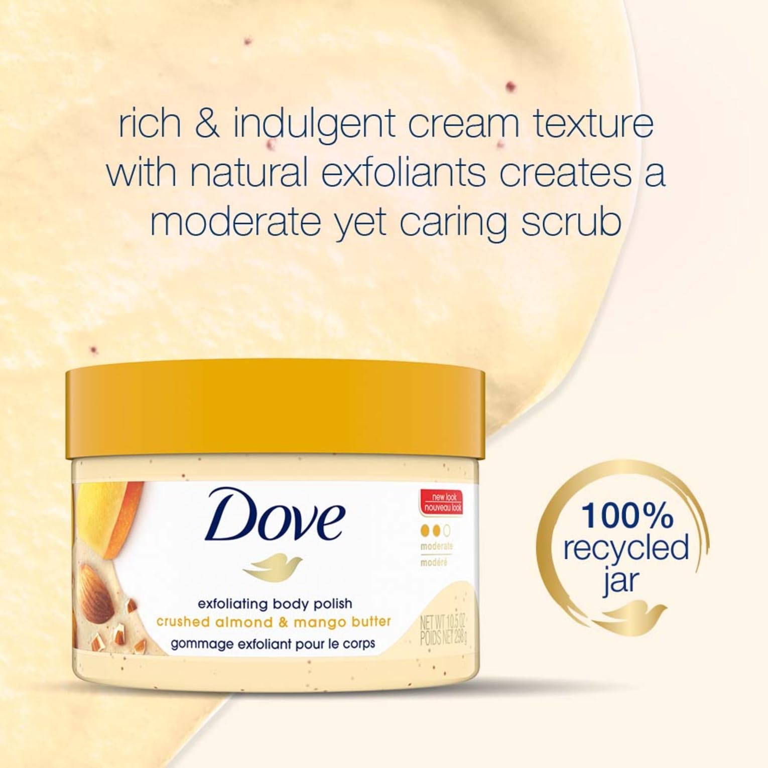 Foto 5 | Exfoliante Corporal Dove Scrub Con Mantequilla Triturada De Almendras Y Mango 310 Ml - Venta Internacional.