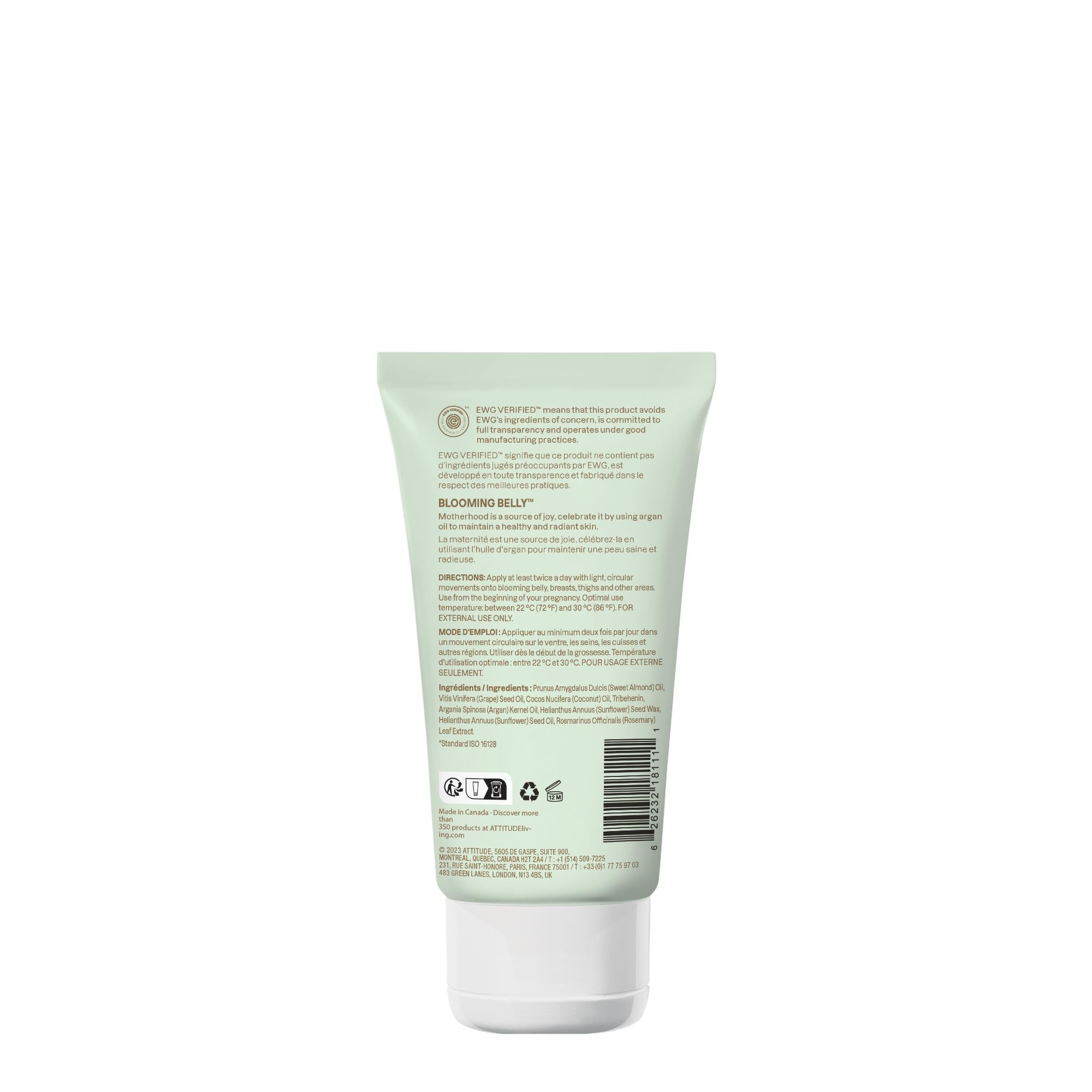 Foto 8 pulgar | Aceite Para Prevenir Estrías Attitude Pregnancy 150 Ml - Venta Internacional.