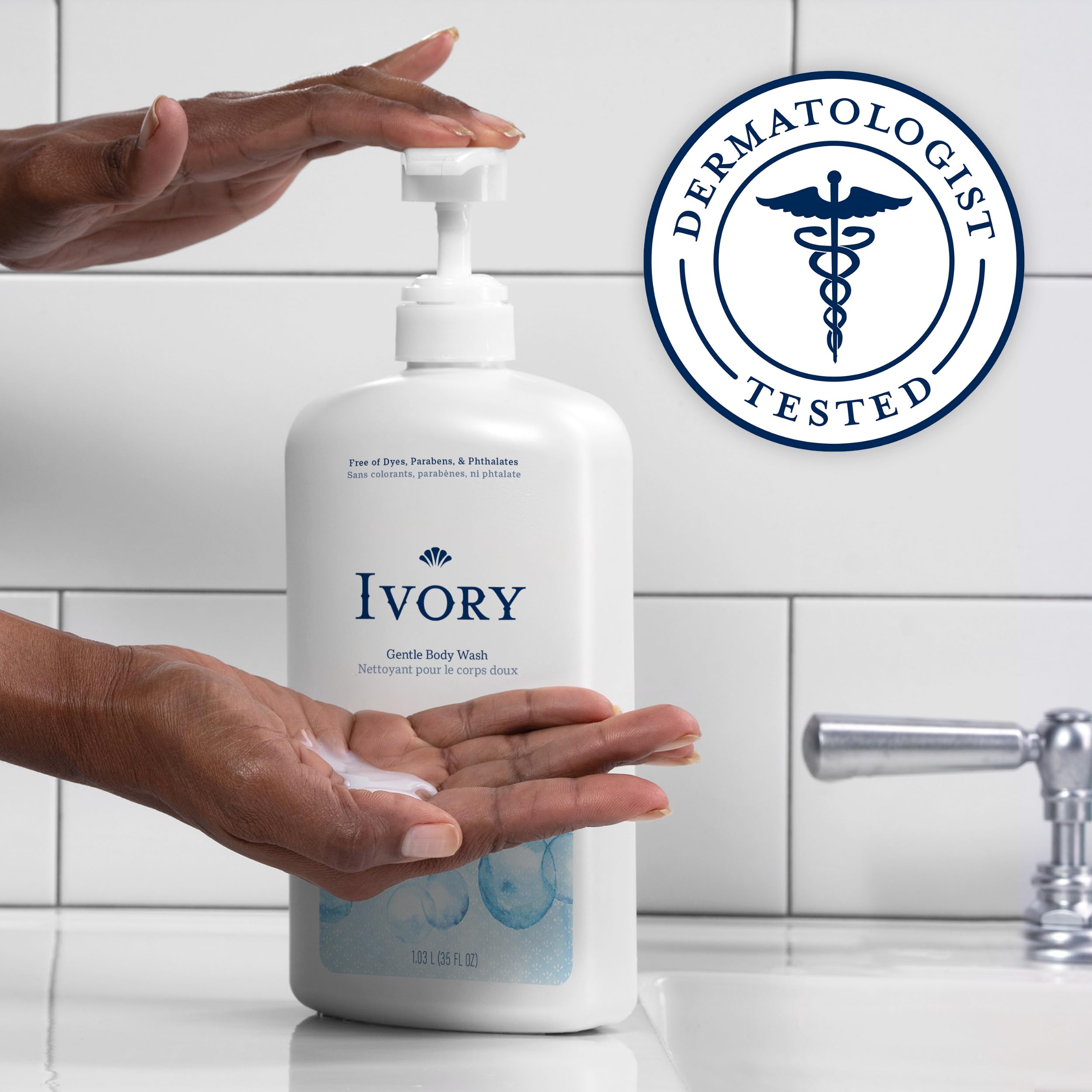 Foto 2 | Gel De Baño Ivory Gentle Original Scent, 1 Litro, Para Toda La Familia - Venta Internacional.