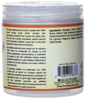 Foto 3 | Exfoliante Para Pies Okay Mango Butter All Natural 177 Ml - Venta Internacional.