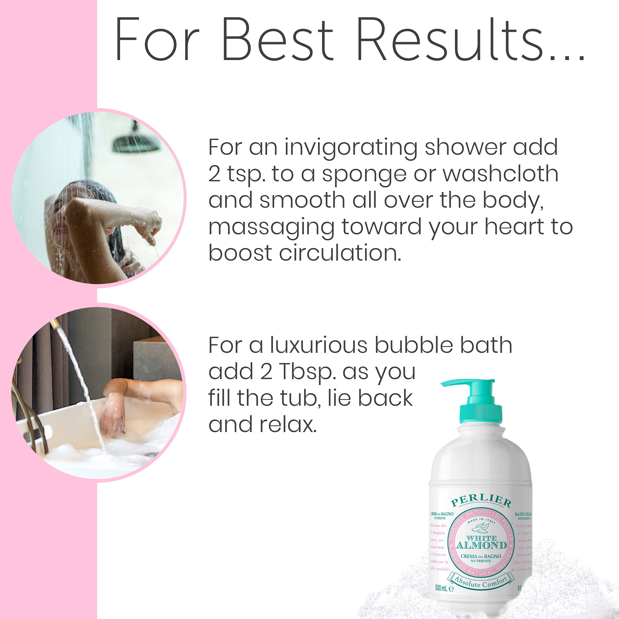 Foto 6 pulgar | Crema De Ducha Y Baño Perlier White Almond, 500 Ml, Nutritiva - Venta Internacional.