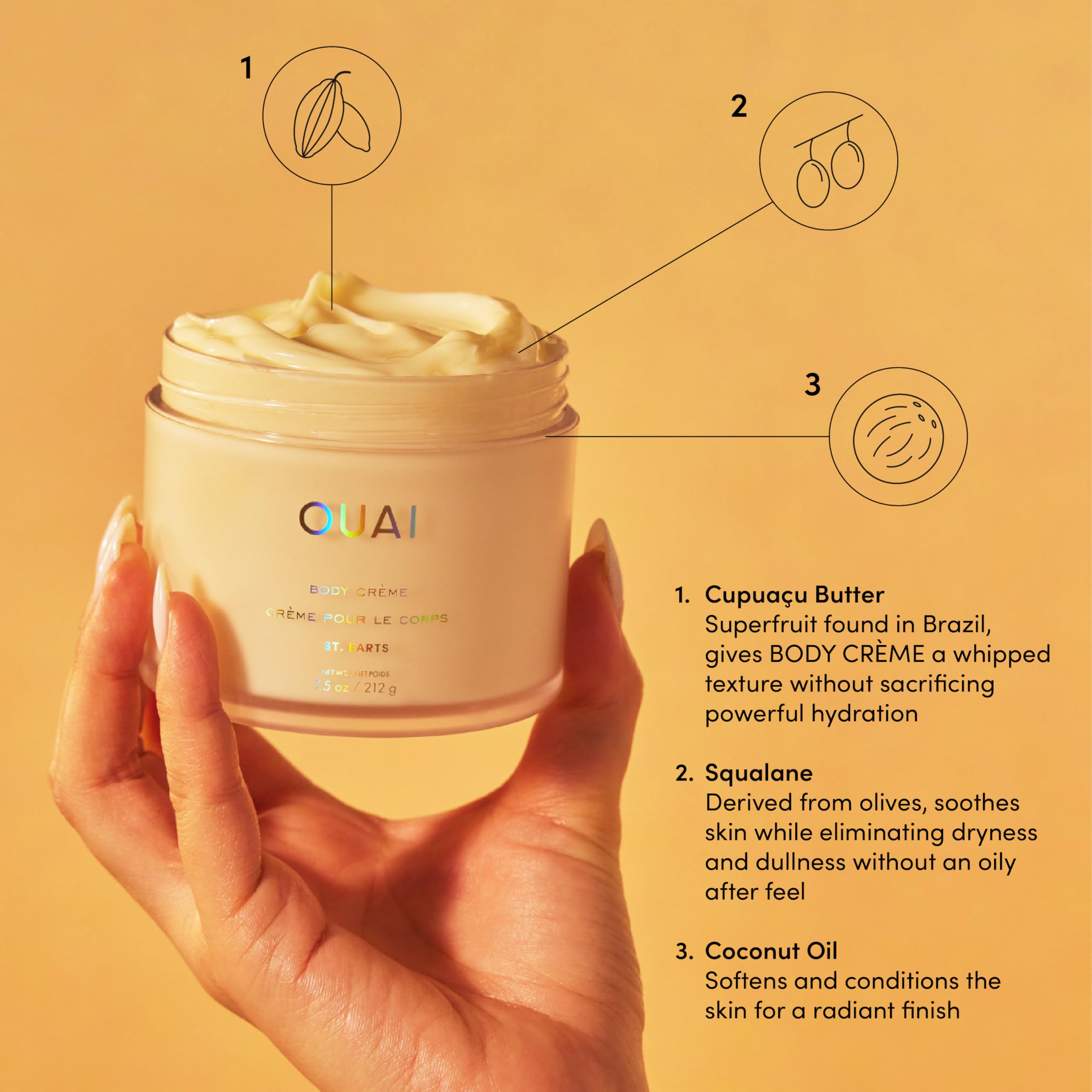 Foto 4 pulgar | Crema Corporal Ouai St. Barts Hydrating Con Mantequilla De Cupuaçu 220 Ml - Venta Internacional.