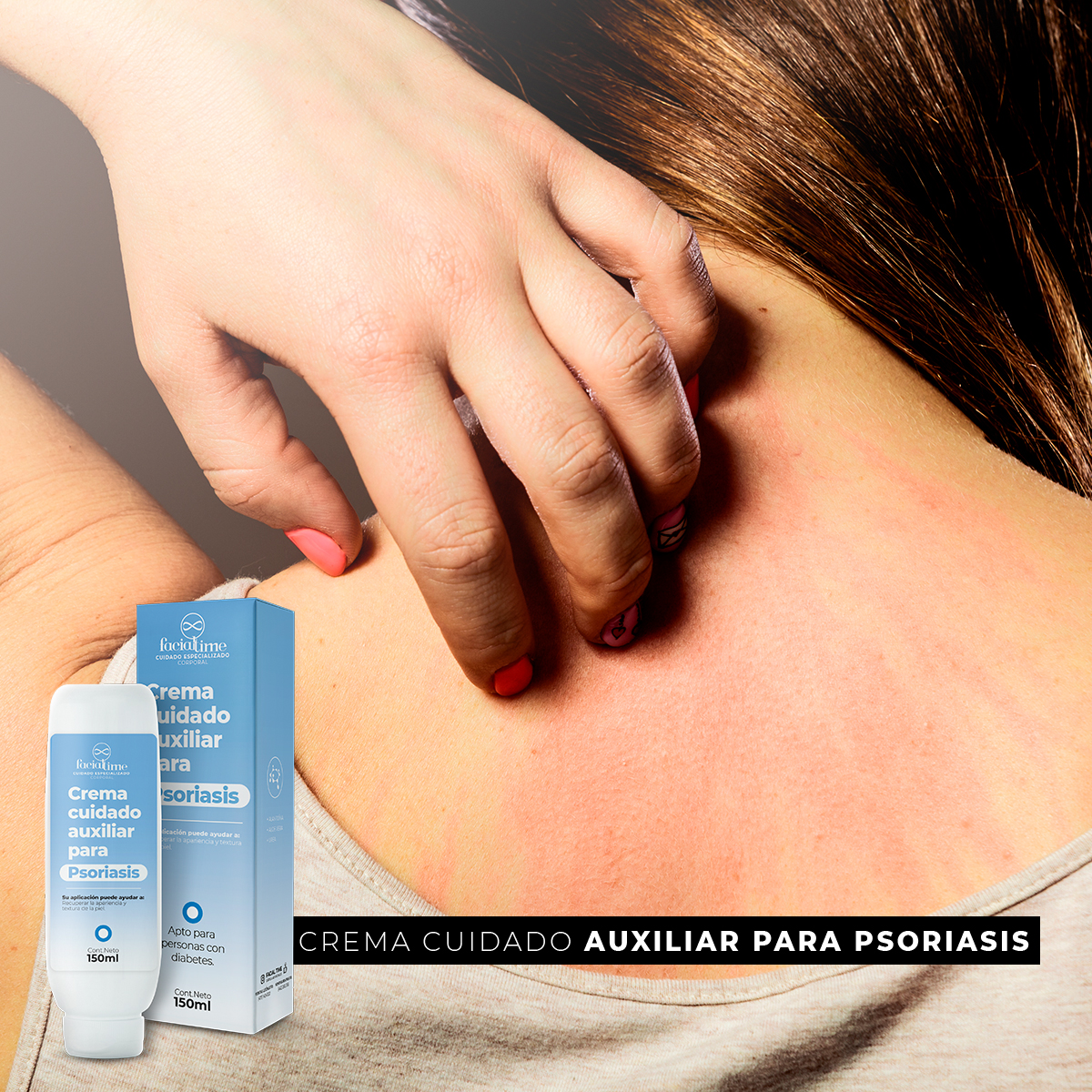 Foto 7 pulgar | Crema Hidratante Urea Aloe Vitamina A Psoriasis Facialtime