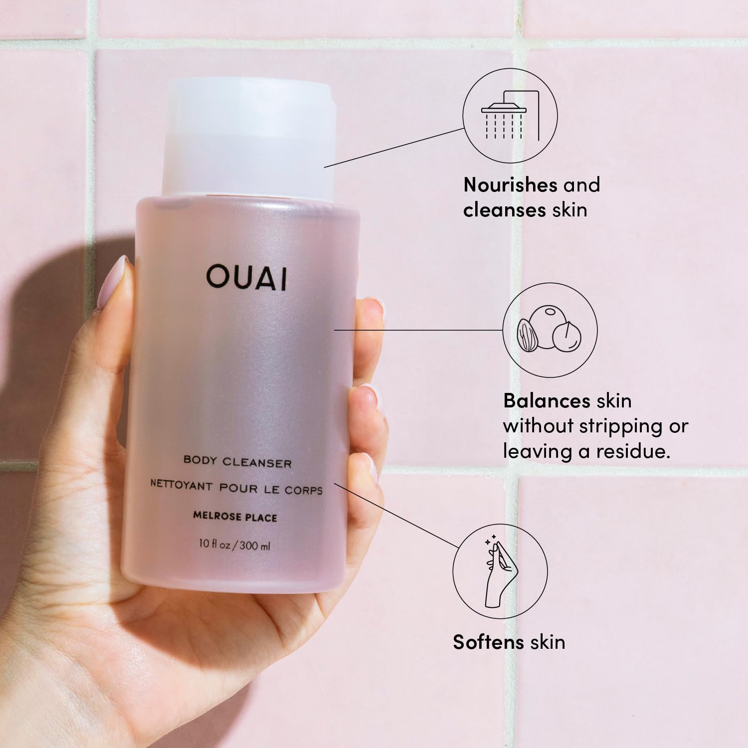 Foto 3 pulgar | Limpiador Corporal Ouai Melrose Place Con Aceite De Jojoba Y Rosa Mosqueta 300 Ml - Venta Internacional.