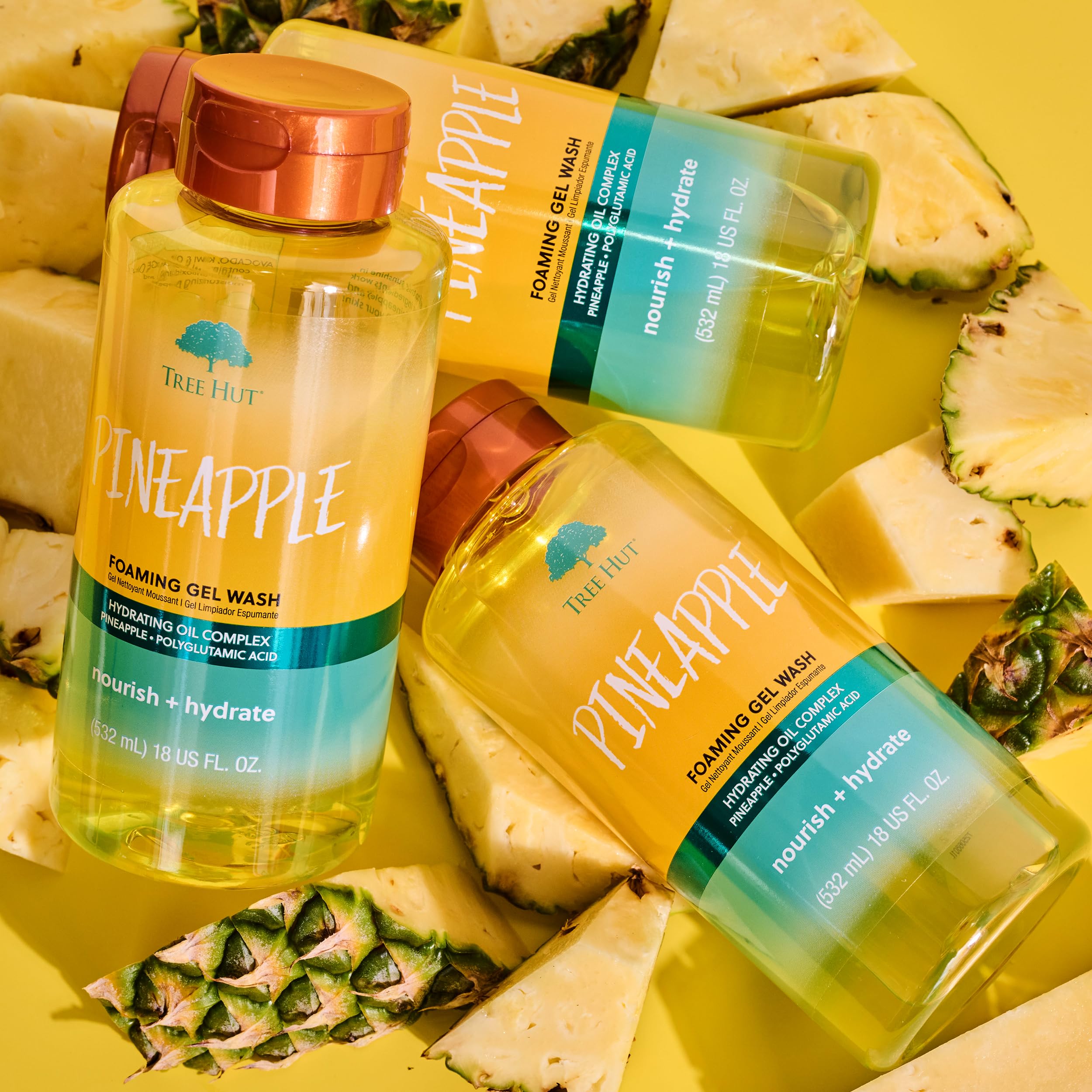 Foto 4 pulgar | Gel Espumoso Hidratante Tree Hut Pineapple 530 Ml - Venta Internacional.