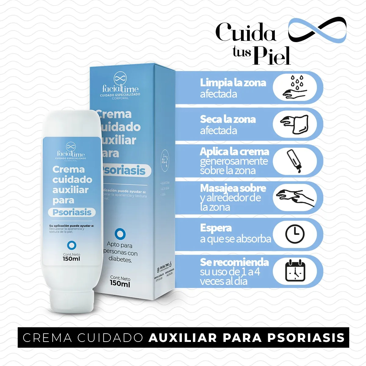 Foto 5 pulgar | Pack Psoriasis Completo Crema Shampoo Jabón Urea Facialtime