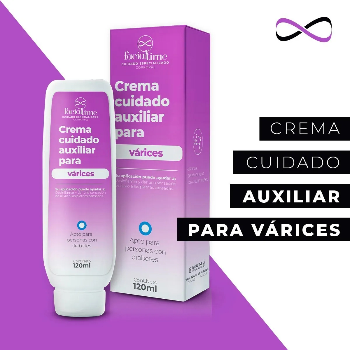 Foto 2 | Crema Várices Y Piernas Cansadas 3 Pack Facialtime