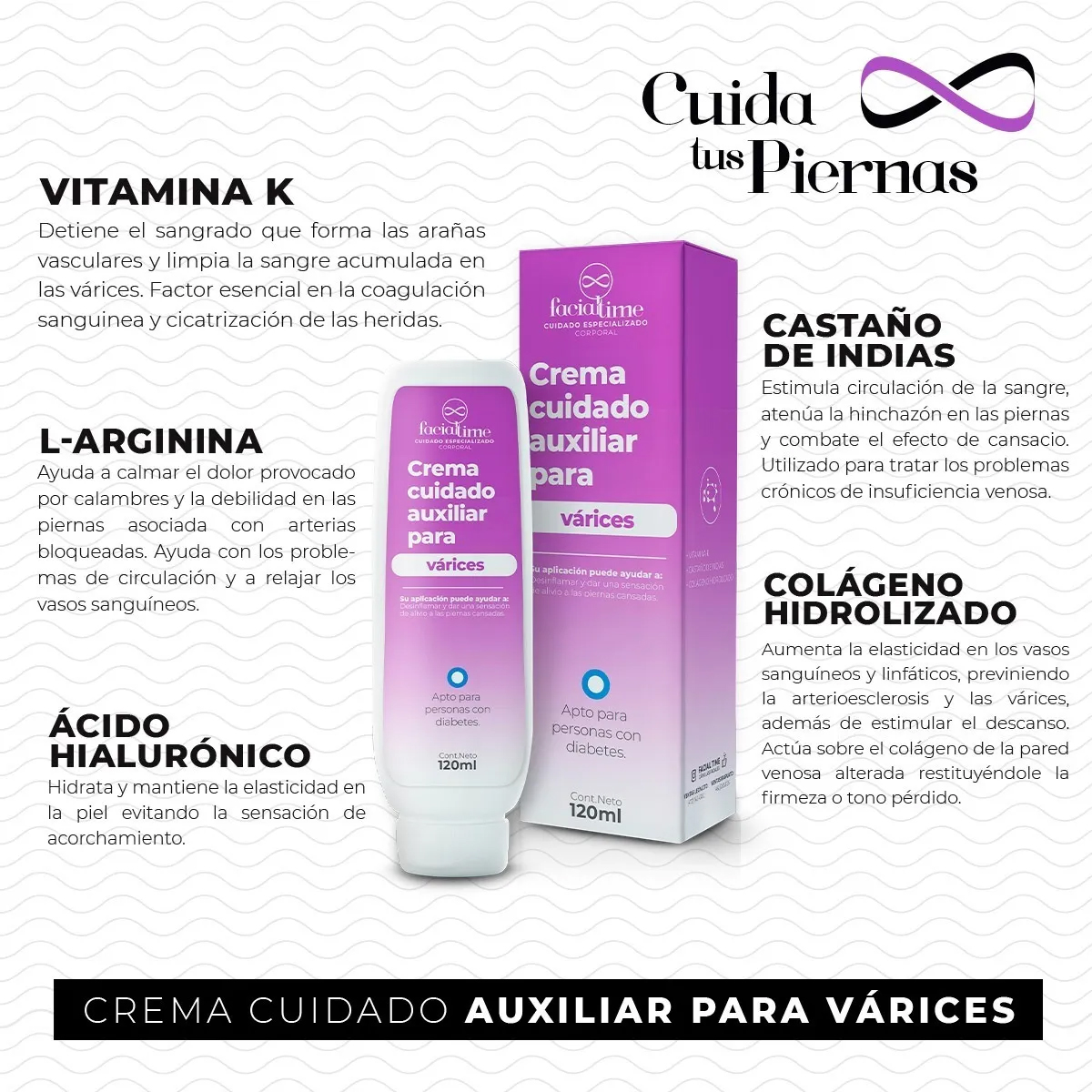 Foto 3 | Crema Várices Y Piernas Cansadas 3 Pack Facialtime