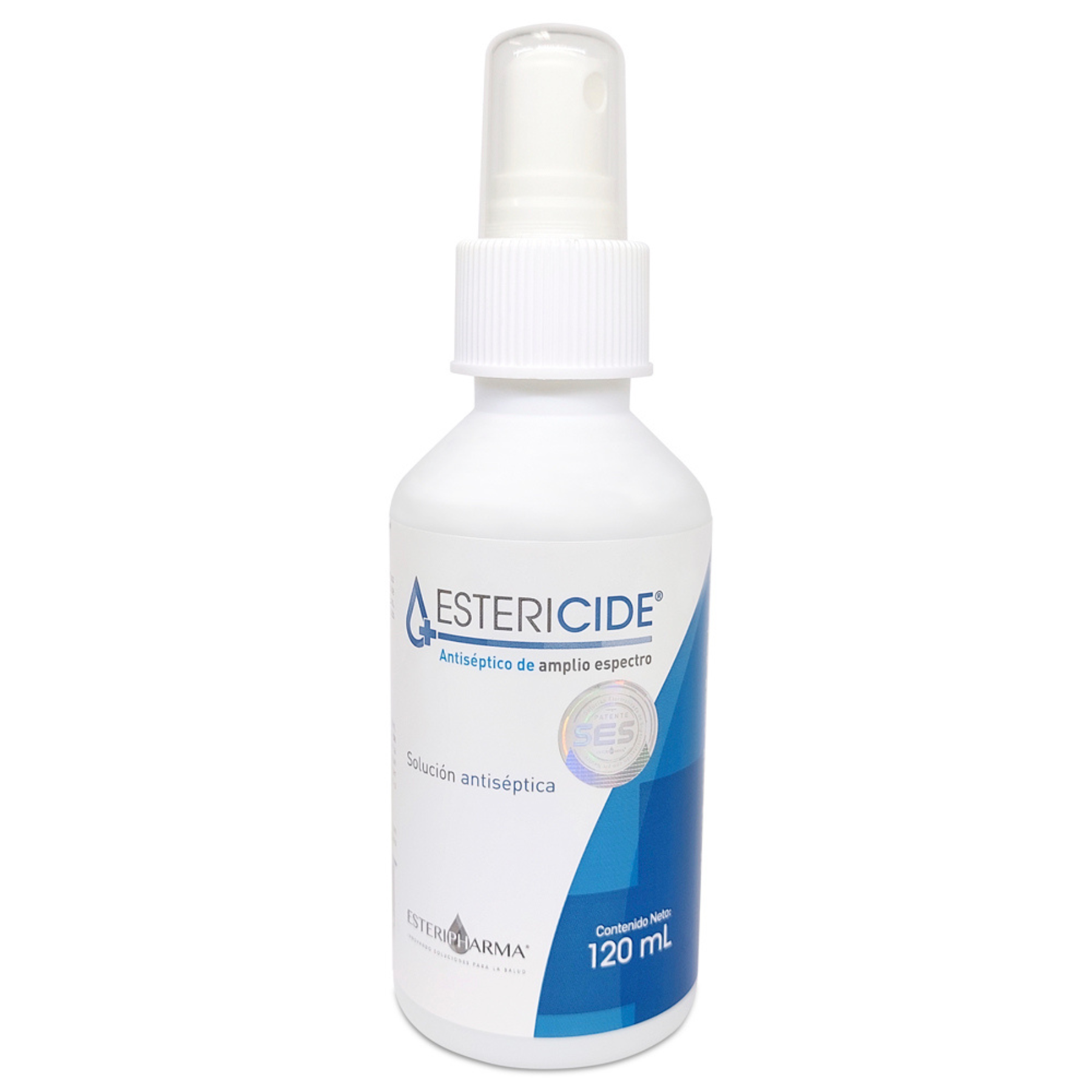 Estericide Solución Antiséptica Con Atomizador De 120ml Para Infecciones, Quemaduras, Lesiones Y Pie Diabético