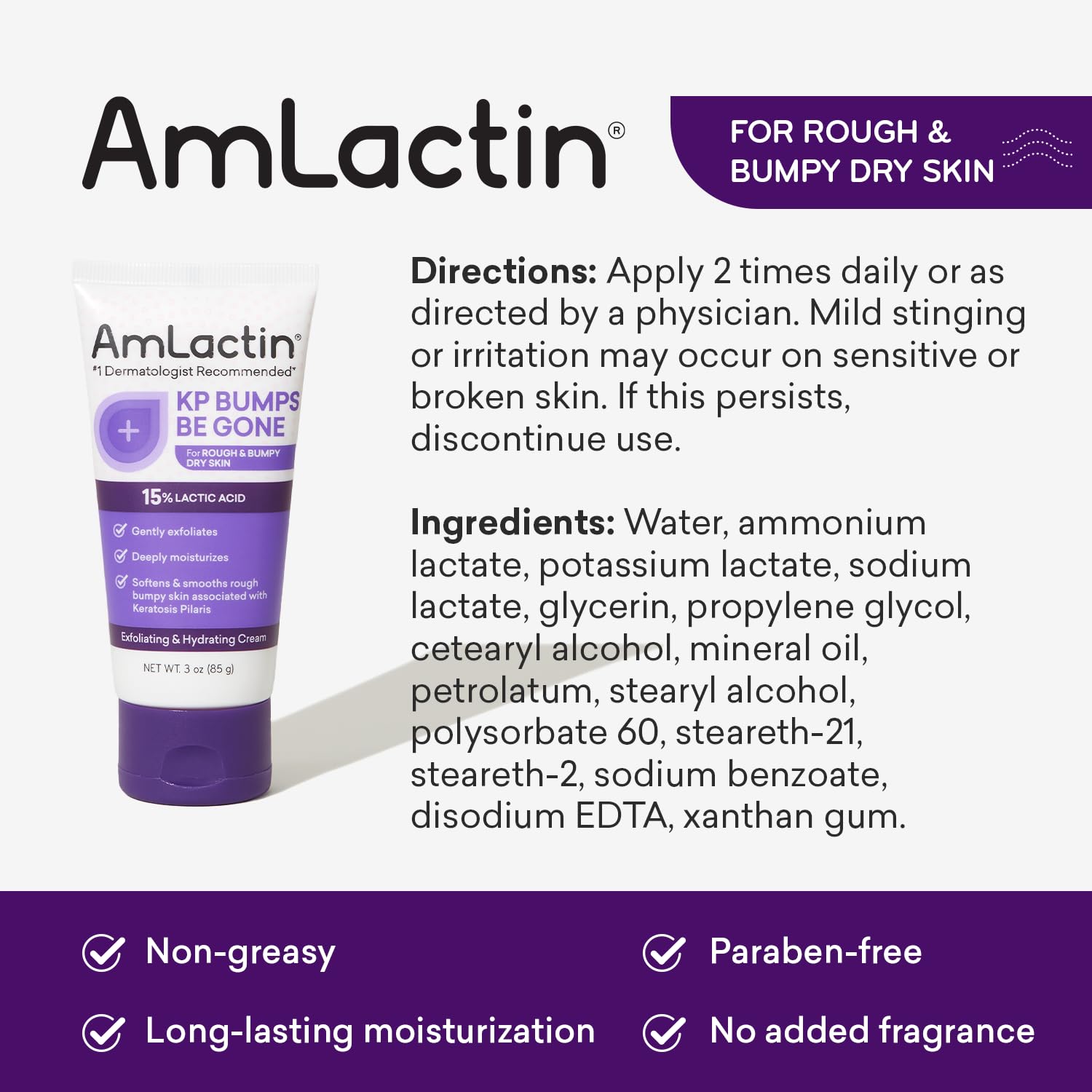 Foto 7 pulgar | Crema Hidratante Amlactin Kp Bumps Be Gone 90 Ml 15% De Ácido Láctico - Venta Internacional.