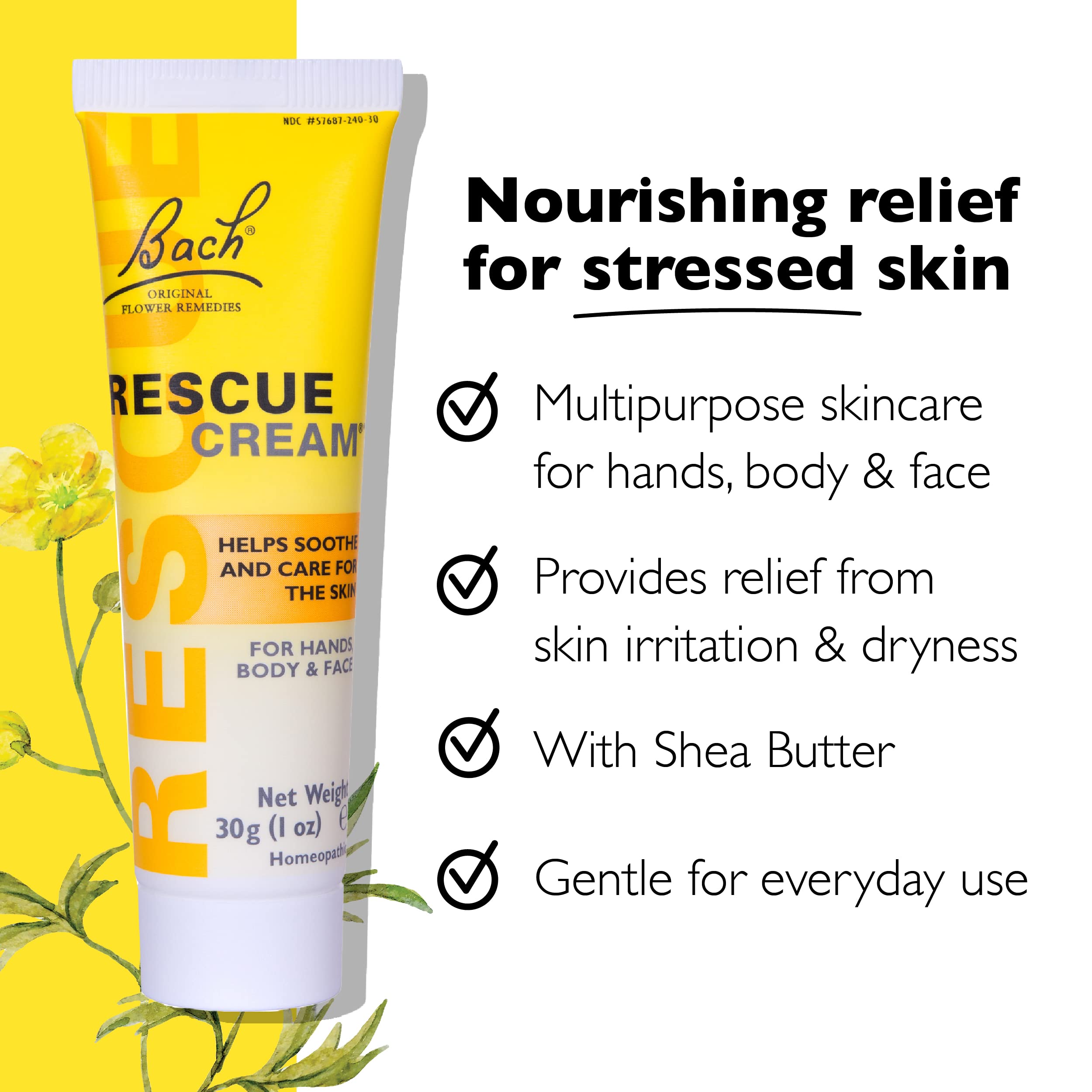 Foto 2 | Crema Para El Cuidado De La Piel Rescue Bach Rescue, Paquete De 3, 30 G - Venta Internacional.
