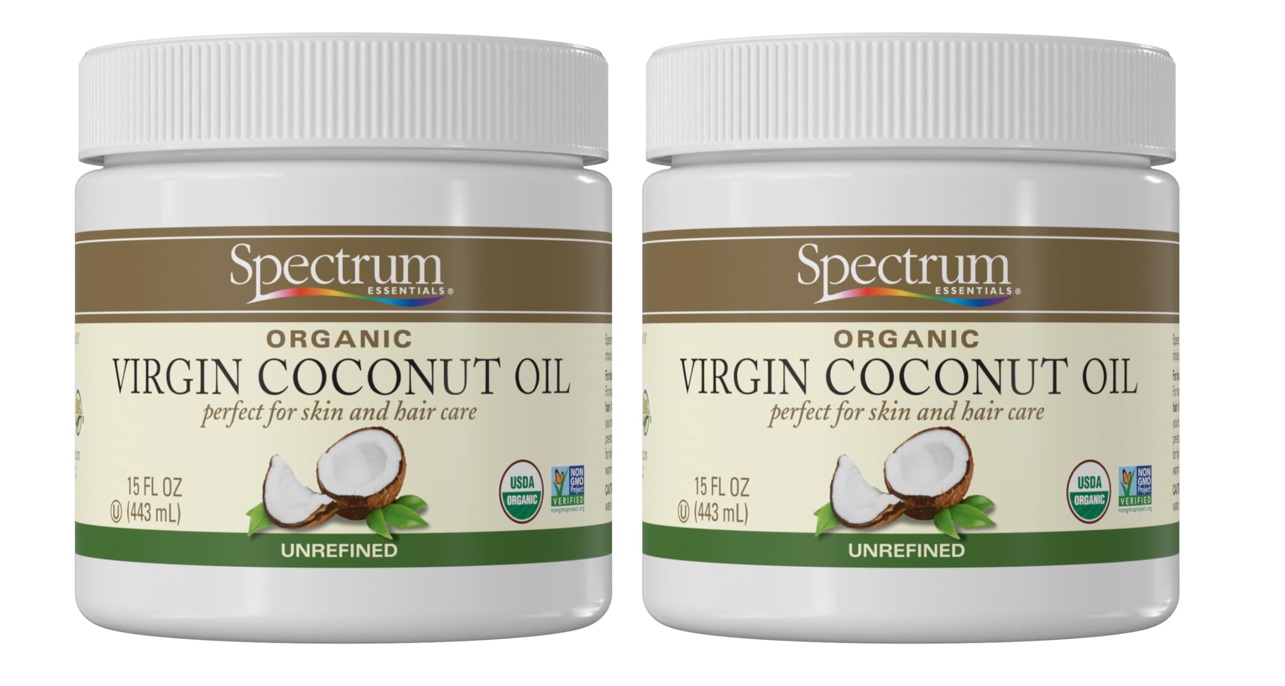 Foto 2 pulgar | Aceite De Coco Spectrum Essentials Virgin Organic 450 Ml (paquete De 2) - Venta Internacional.