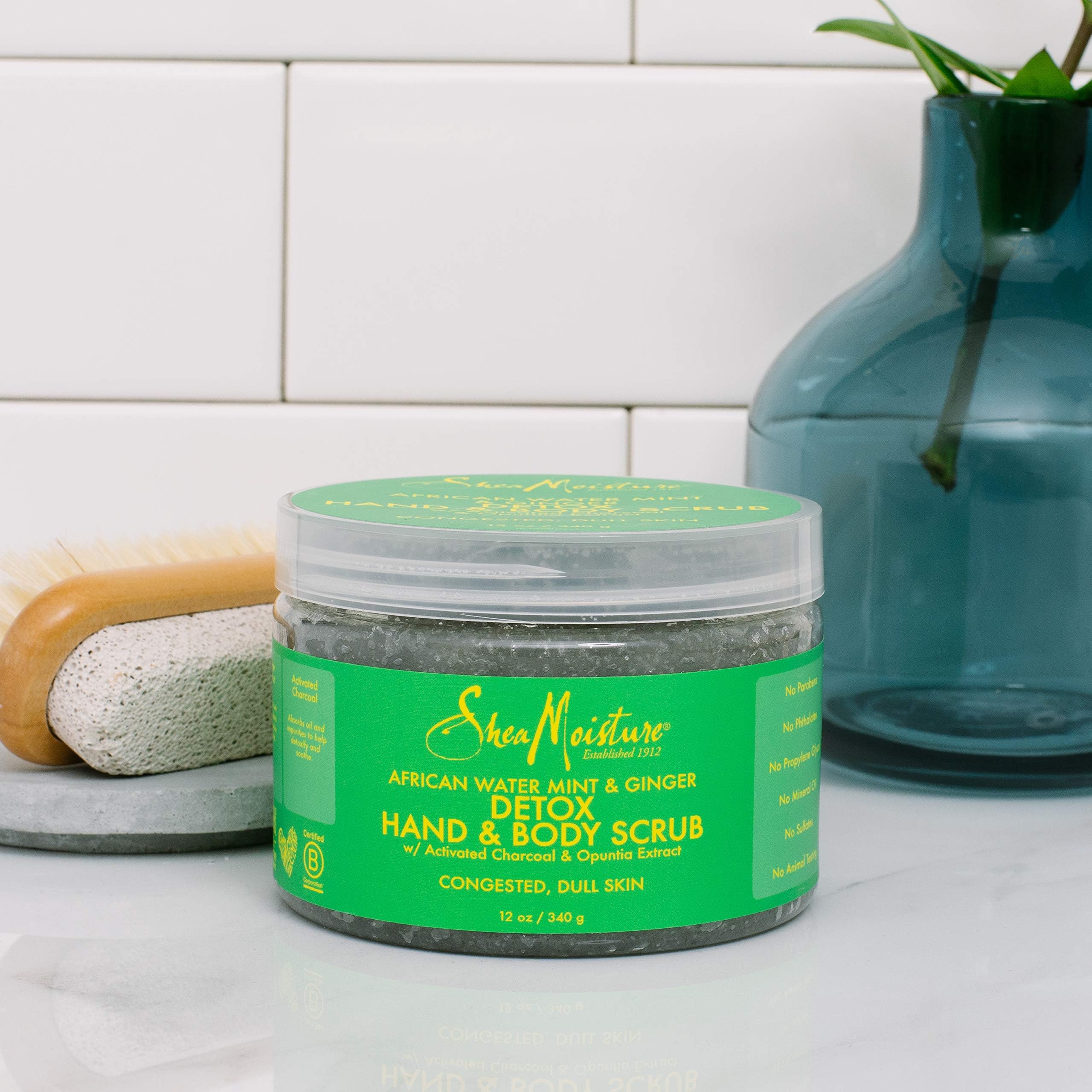 Foto 5 pulgar | Exfoliante Para Manos Y Cuerpo Sheamoisture African Wild Water Mint 355 Ml - Venta Internacional.