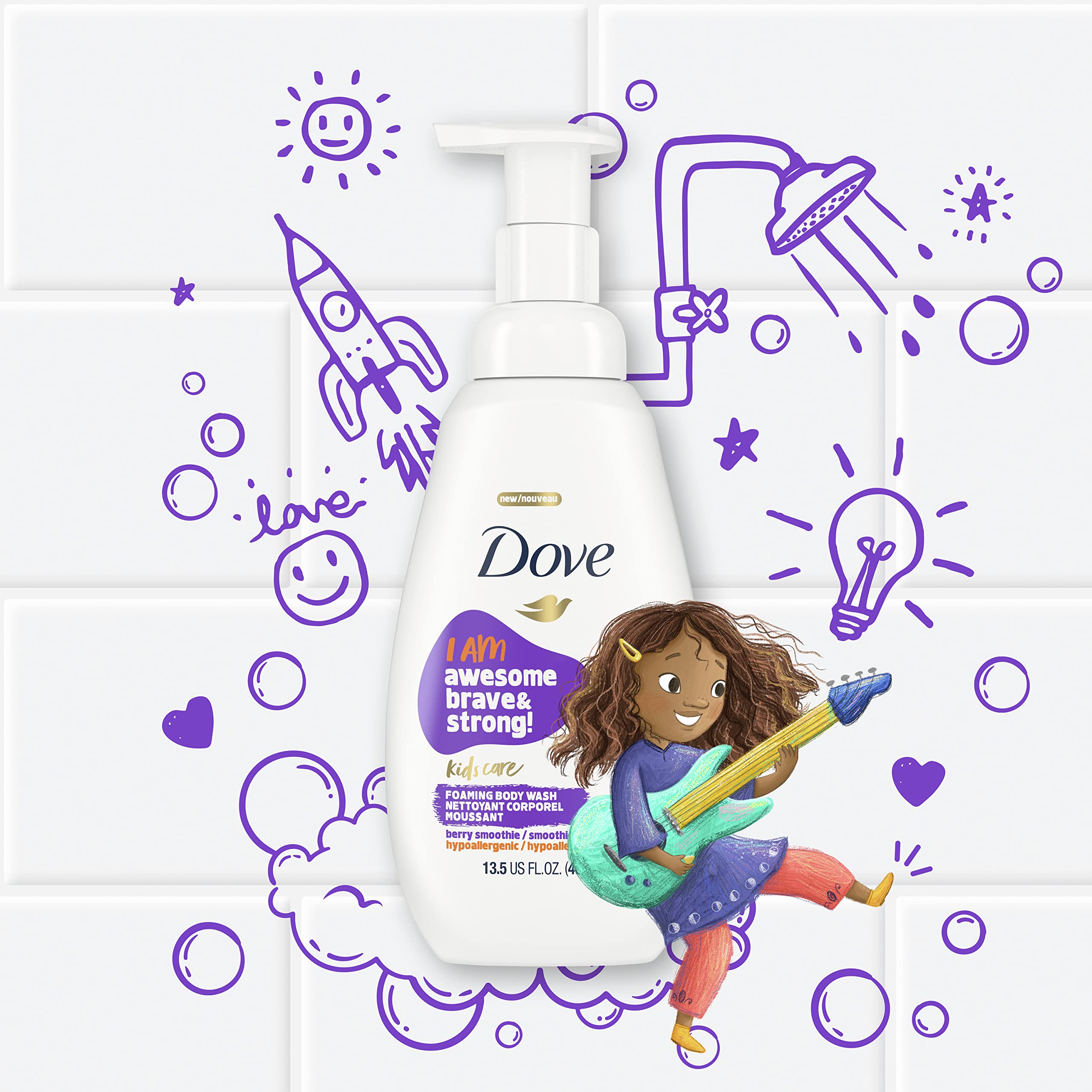Foto 4 pulgar | Gel De Baño Espumoso Dove Kids Care Berry Smoothie 400 Ml - Venta Internacional.