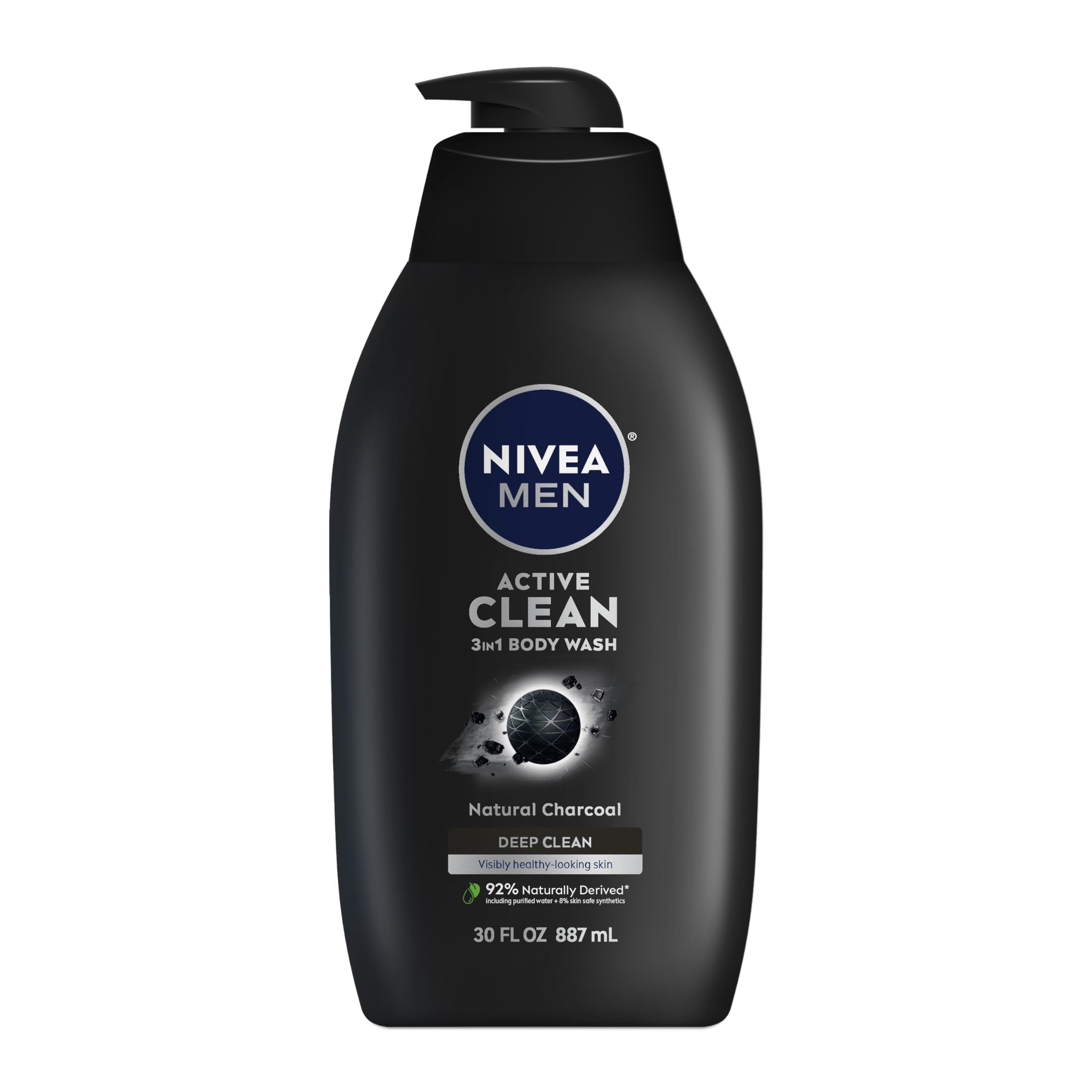 Foto 2 pulgar | Gel De Baño Nivea Men Deep Active Clean Charcoal 900 Ml - Venta Internacional.