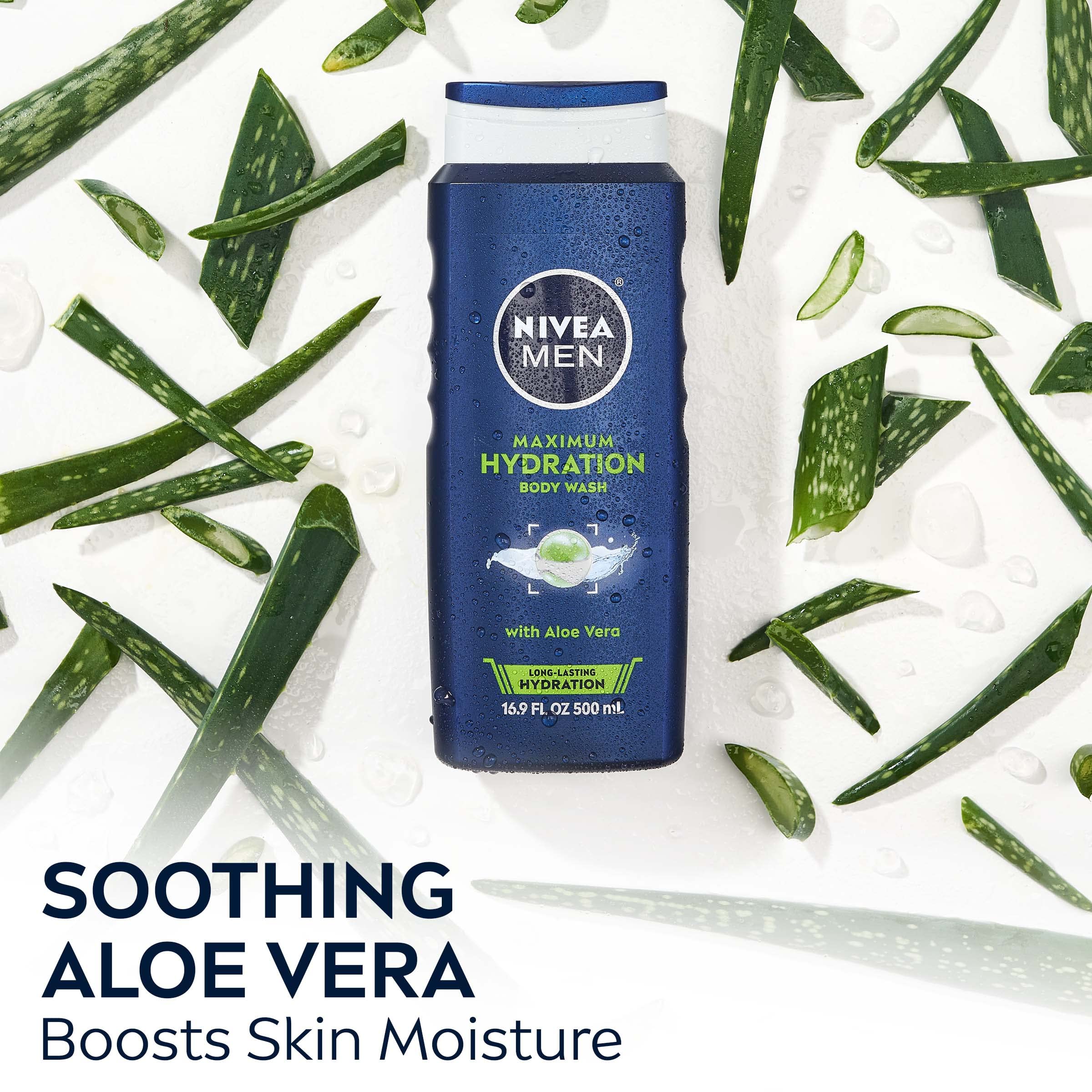 Foto 6 pulgar | Gel De Baño Nivea Men Maximum Hydration Con Aloe Vera, 500 Ml, Paquete De 3 - Venta Internacional.