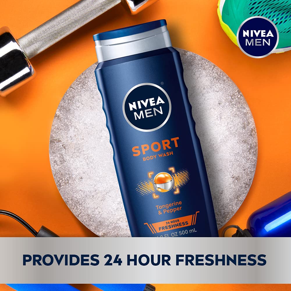 Foto 3 | Gel De Baño Nivea Men Sport Con Minerales Revitalizantes, 500 Ml, Paquete De 3 - Venta Internacional.