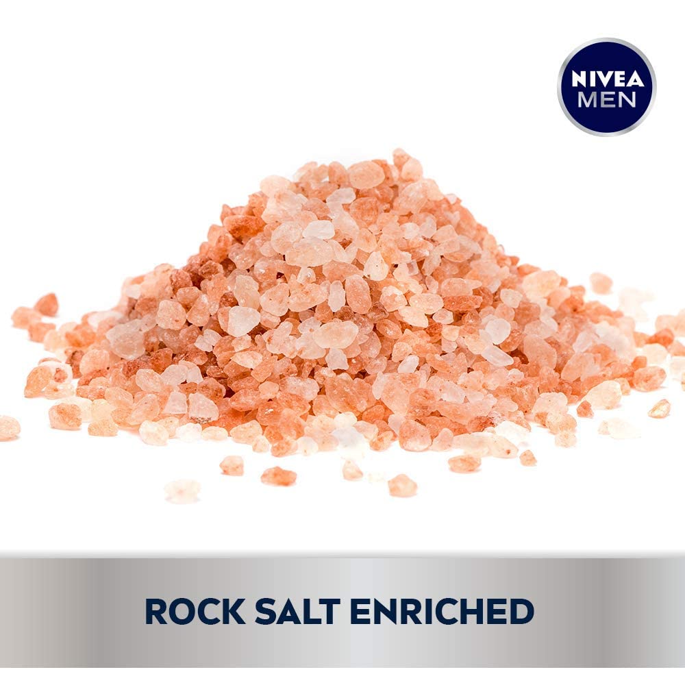Foto 3 | Gel De Baño Nivea Men Deep Clean Rock Salts, 500 Ml, Paquete De 3 - Venta Internacional.