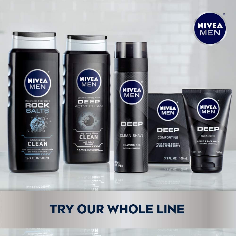 Foto 6 | Gel De Baño Nivea Men Deep Clean Rock Salts, 500 Ml, Paquete De 3 - Venta Internacional.