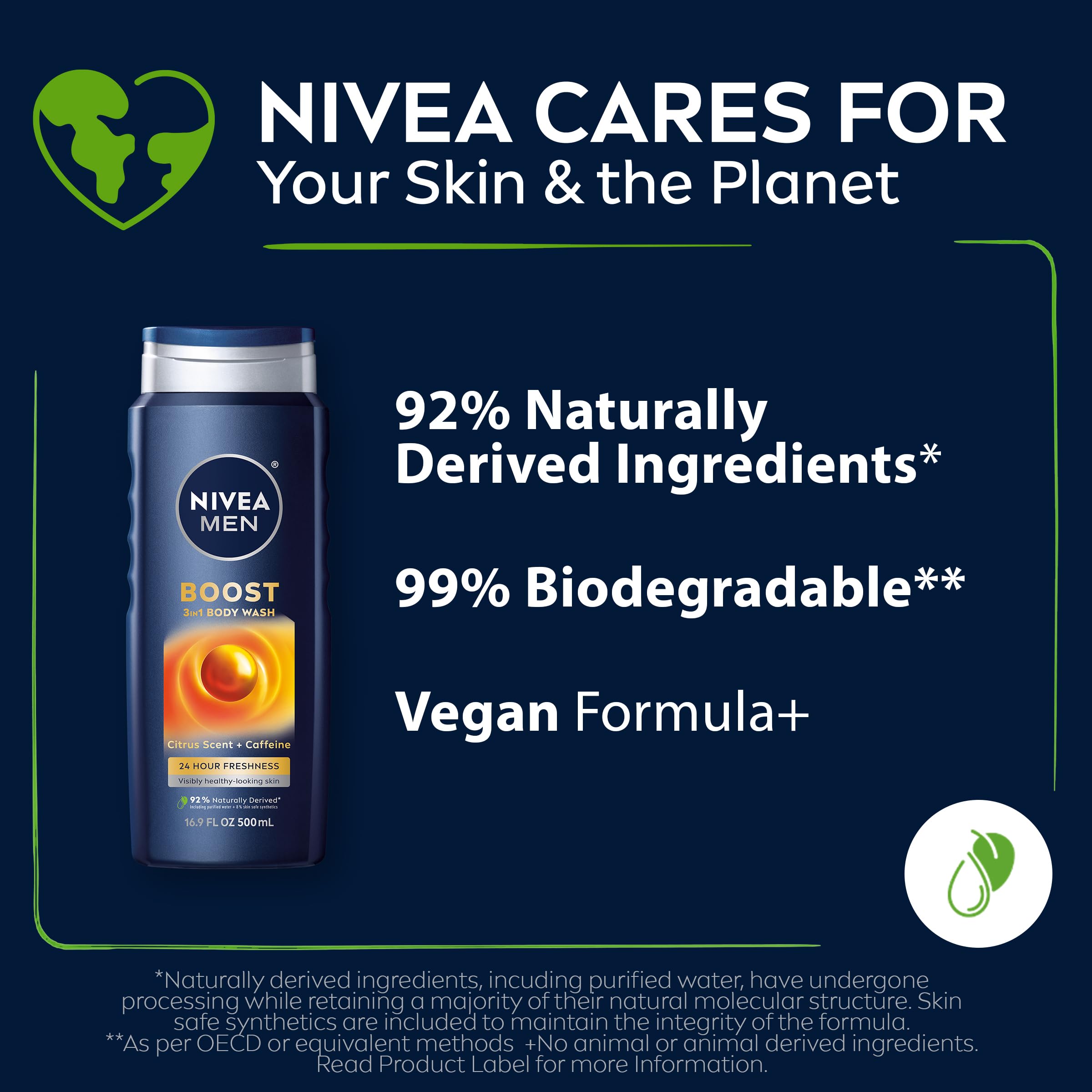 Foto 7 pulgar | Body Wash Nivea Men Boost 3 En 1 Con Aroma Cítrico, Botella De 500 Ml - Venta Internacional.