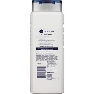 Foto 3 | Gel De Baño Nivea Men Sensitive Con Extracto De Bambú, 500 Ml, Paquete De 3 - Venta Internacional.
