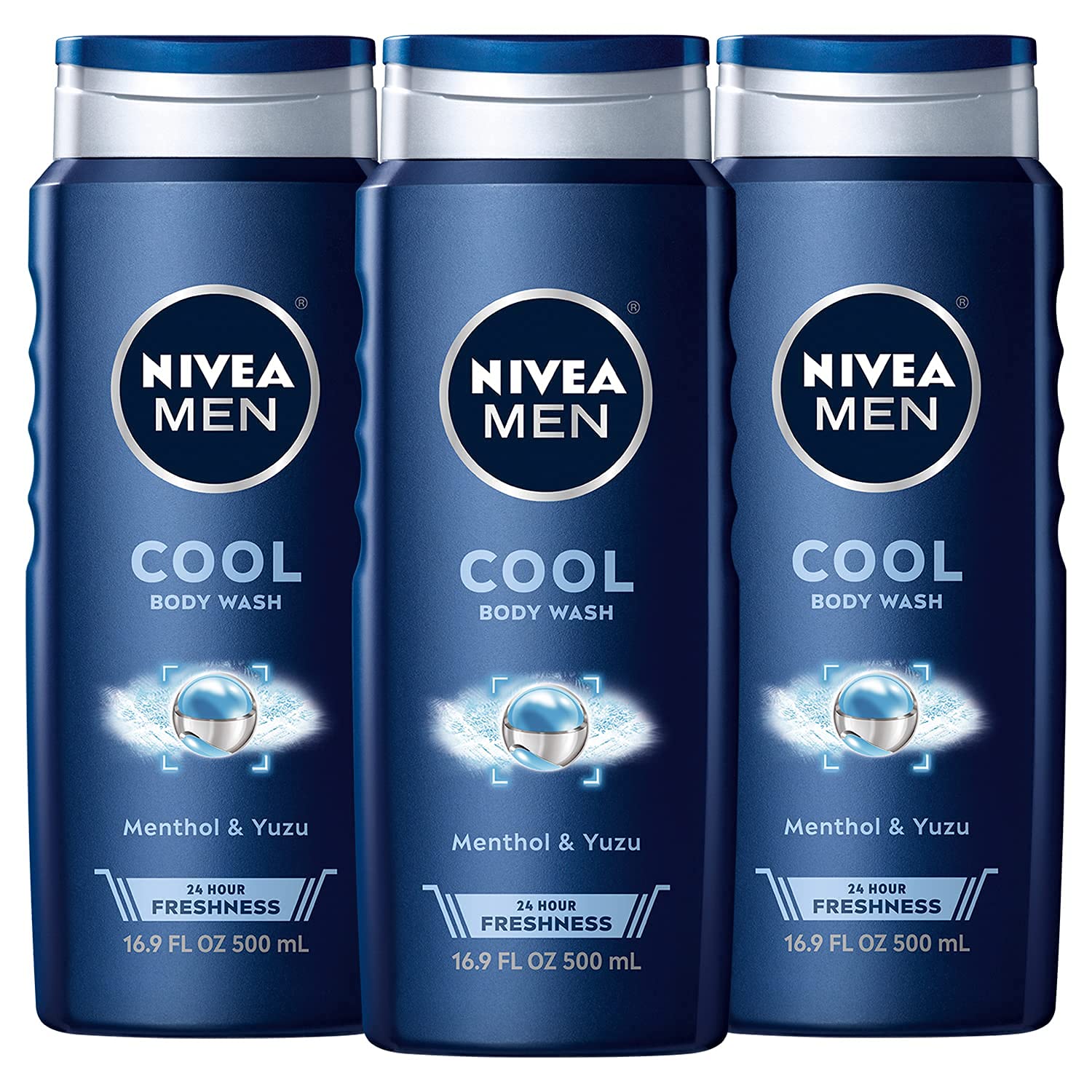 Foto 2 pulgar | Gel De Baño Nivea Men Cool Con Mentol Helado, 500 Ml, Paquete De 3 - Venta Internacional.