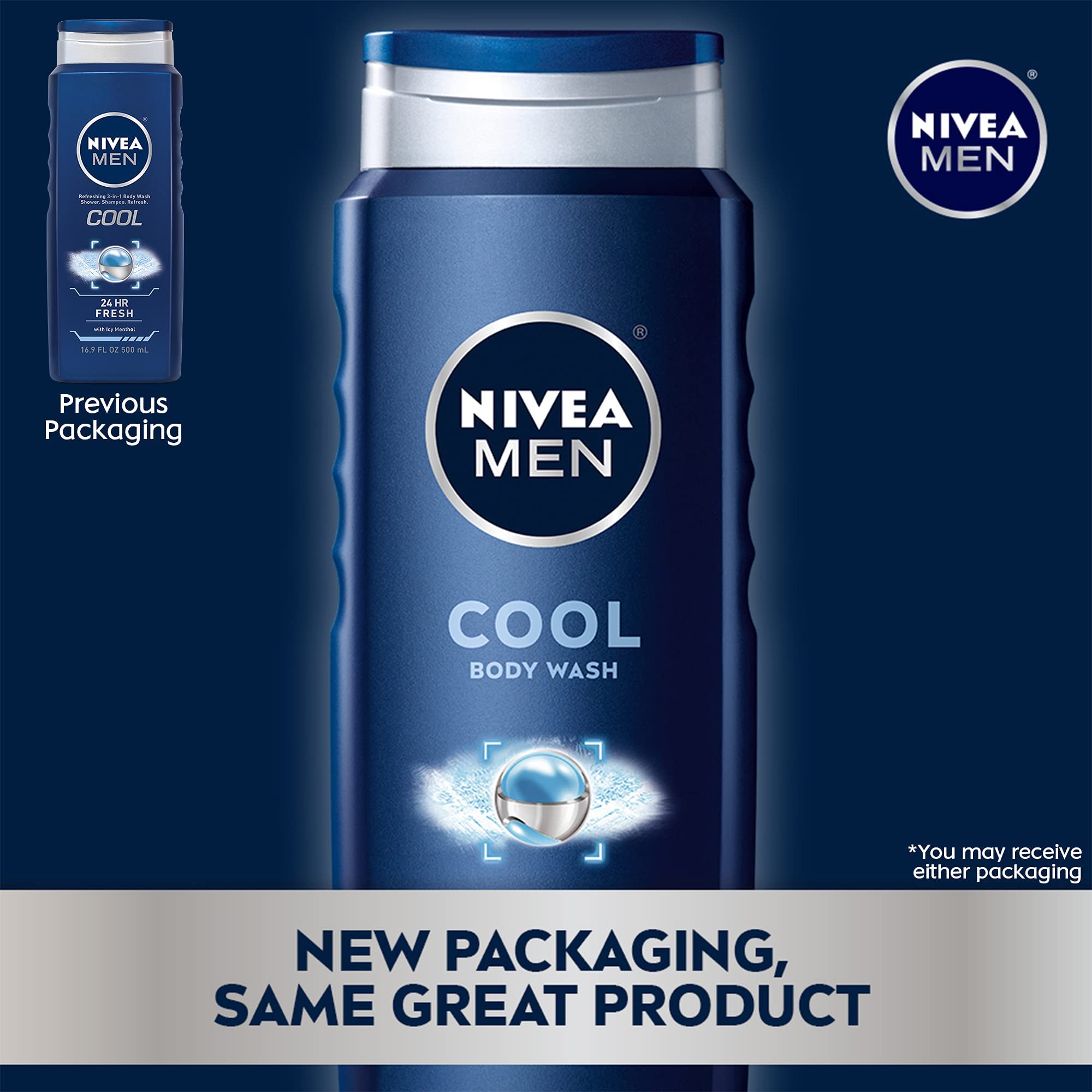 Foto 7 pulgar | Gel De Baño Nivea Men Cool Con Mentol Helado, 500 Ml, Paquete De 3 - Venta Internacional.