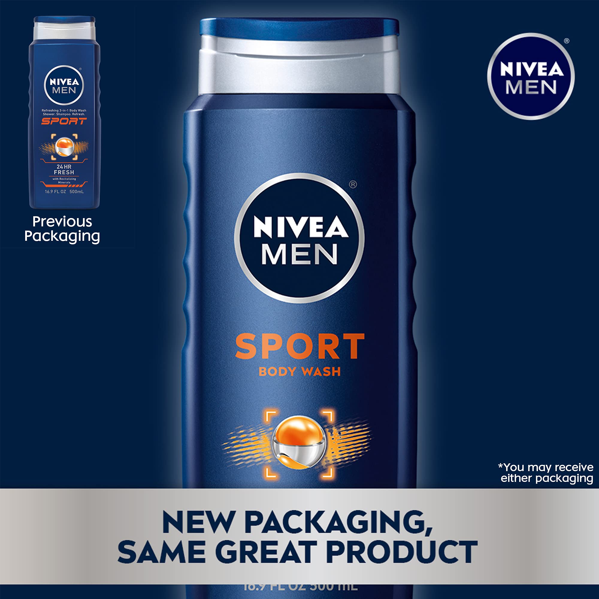 Foto 6 pulgar | Gel De Baño Nivea Men Sport Con Minerales Revitalizantes 500 Ml X1 - Venta Internacional.