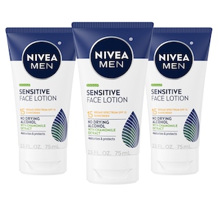 Foto 1 | Loción Facial Nivea Men Sensitive Con Protector Solar Spf 15, 75 Ml, Paquete De 3 - Venta Internacional.