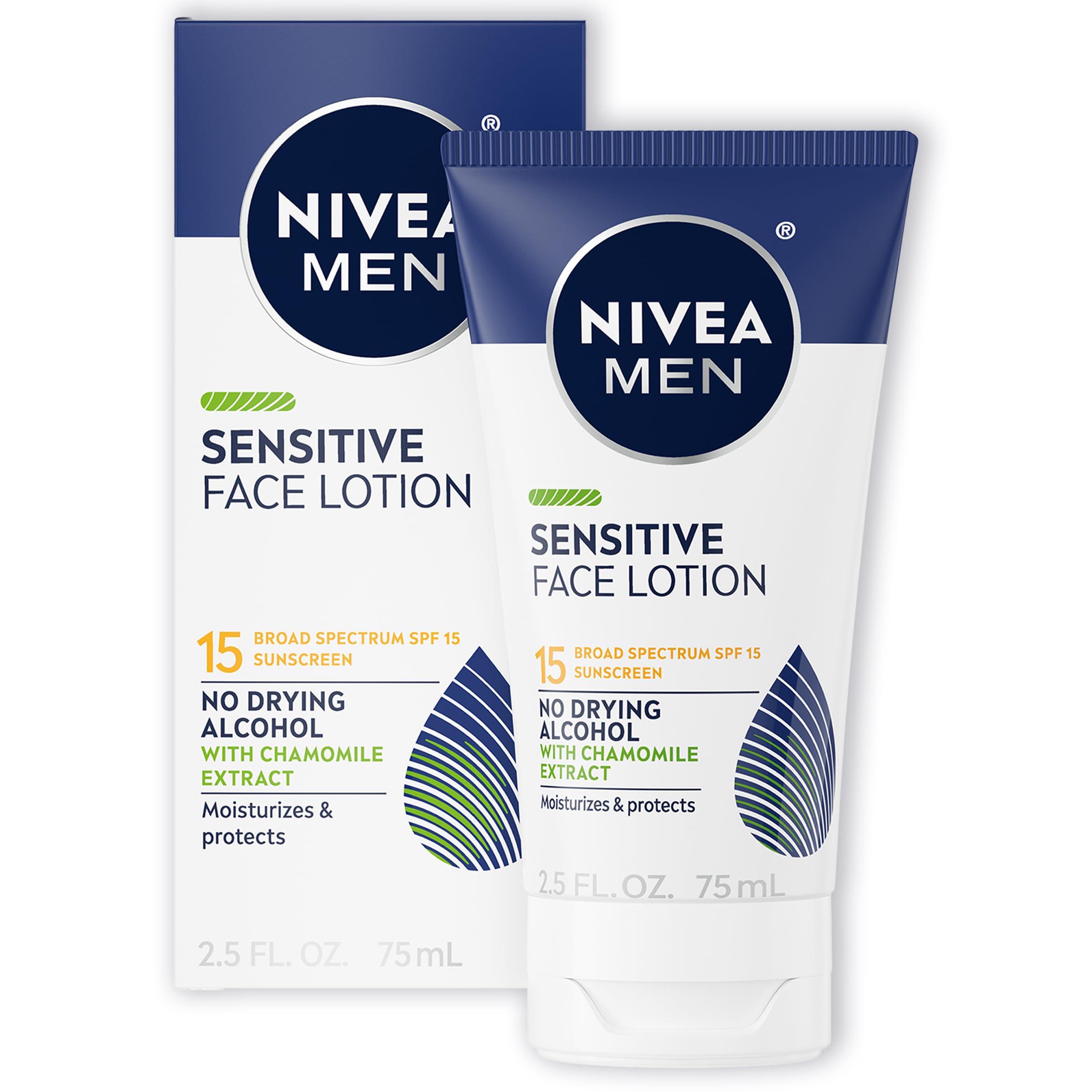 Foto 3 pulgar | Loción Facial Nivea Men Sensitive Con Protector Solar Spf 15, 75 Ml, Paquete De 3 - Venta Internacional.