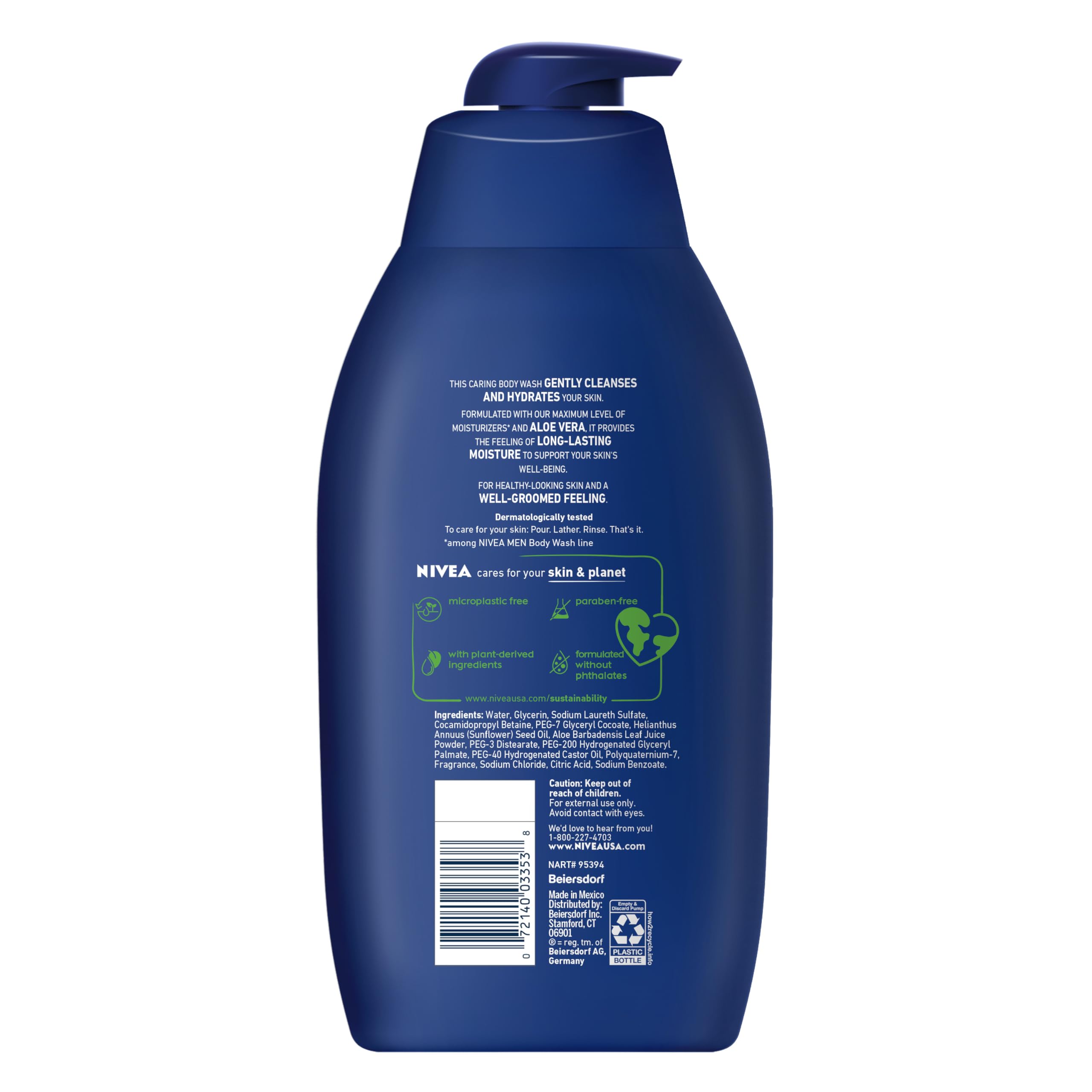 Foto 7 | Gel De Baño Nivea Men Maximum Hydration Aloe Vera 900 Ml - Venta Internacional.