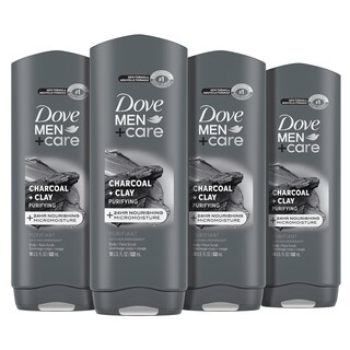 Foto 1 | Gel De Baño Dove Men + Care Elements Charcoal + Clay 530 Ml, Paquete De 4 - Venta Internacional.