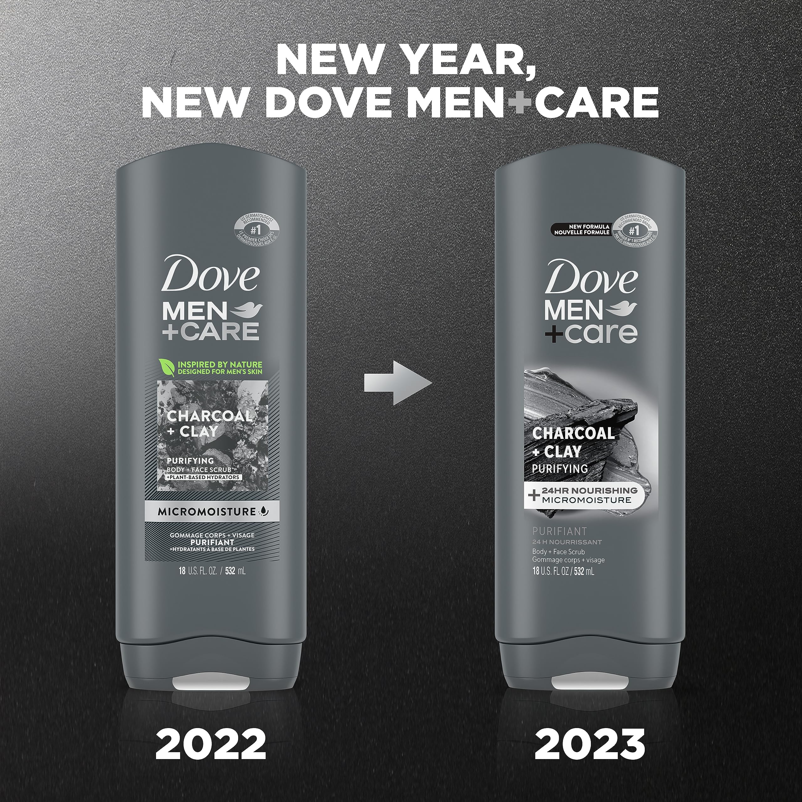 Foto 3 pulgar | Gel De Baño Dove Men + Care Elements Charcoal + Clay 530 Ml, Paquete De 4 - Venta Internacional.