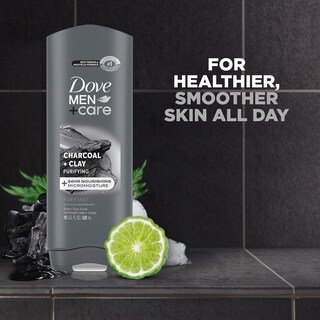 Foto 4 | Gel De Baño Dove Men + Care Elements Charcoal + Clay 530 Ml, Paquete De 4 - Venta Internacional.
