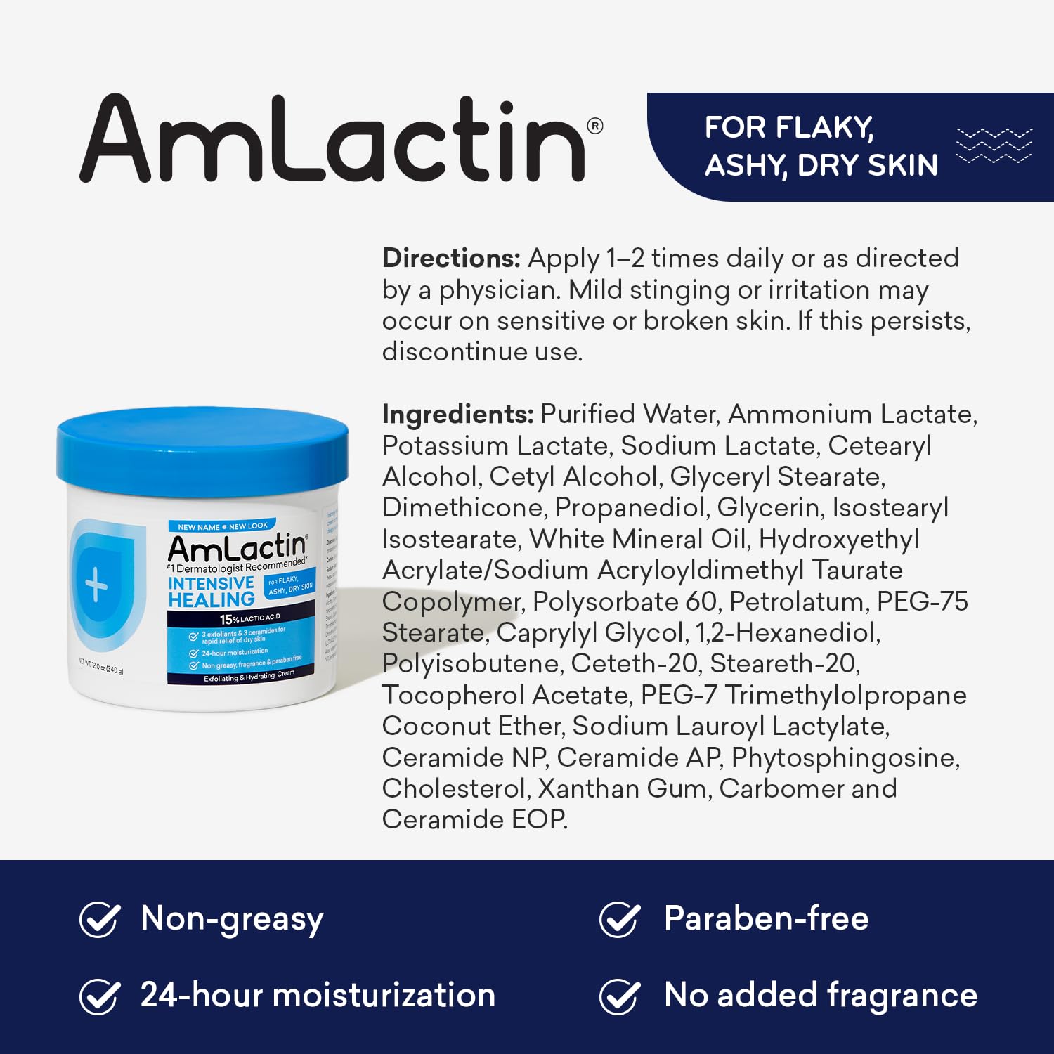 Foto 7 | Crema Corporal Amlactin Intensive Healing 355 Ml- Venta Internacional