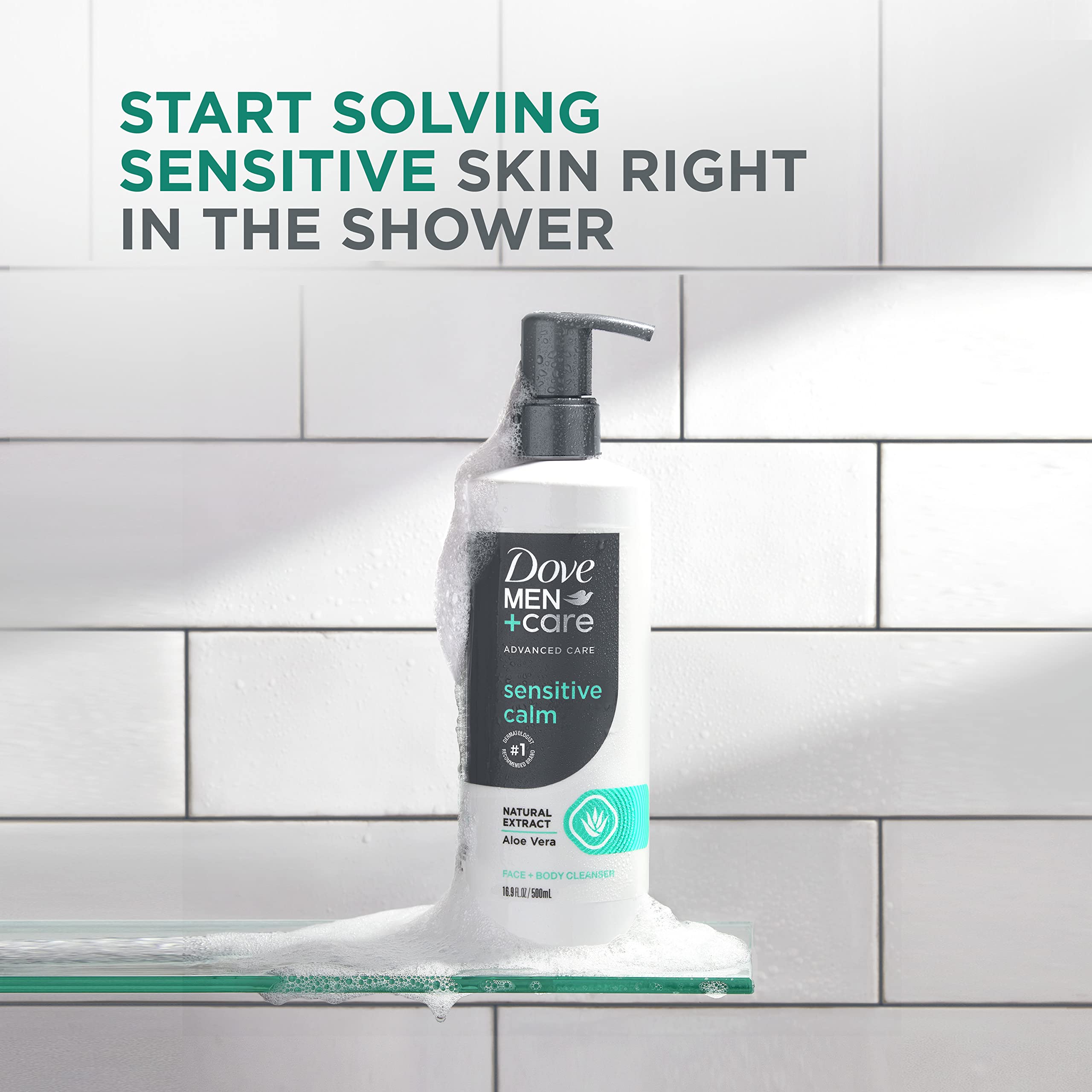 Foto 4 pulgar | Gel De Baño Dove Men + Care Advanced Care Sensitive Calm 500 Ml - Venta Internacional.