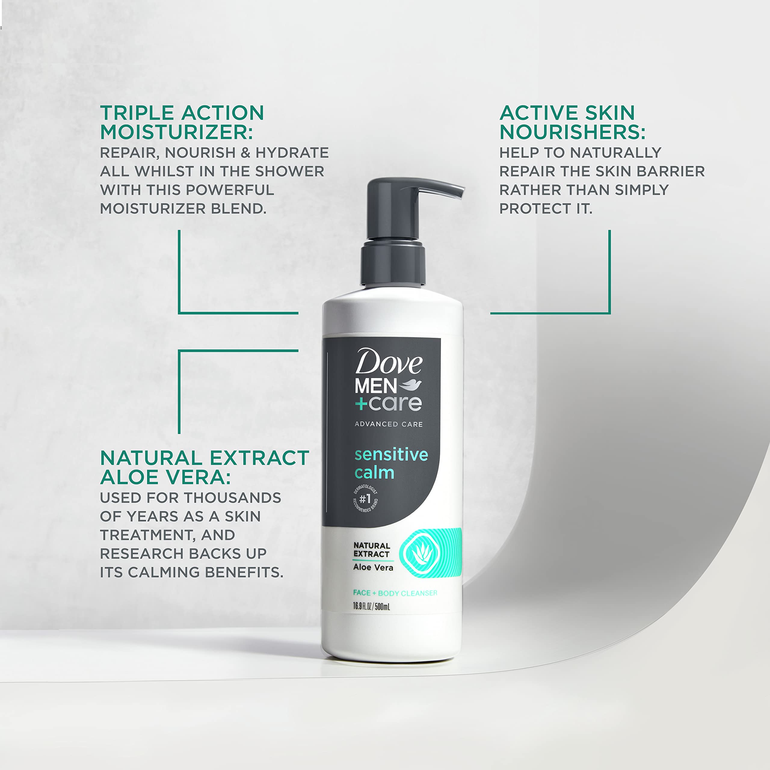 Foto 4 | Gel De Baño Dove Men + Care Advanced Care Sensitive Calm 500 Ml - Venta Internacional.