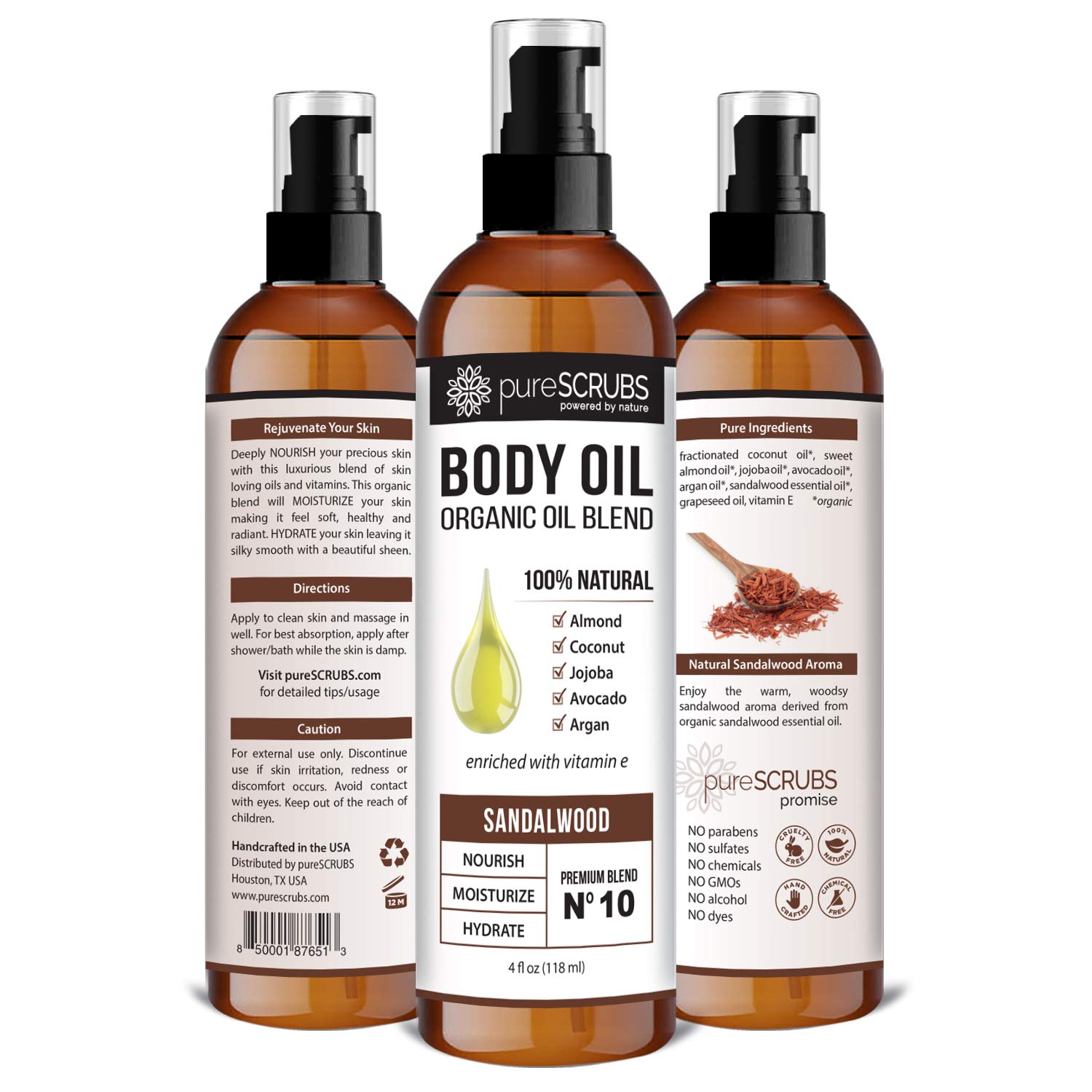 Foto 2 | Aceite Corporal En Aerosol Purescrubs, Ultra Hidratante, Sándalo, 120 Ml - Venta Internacional.
