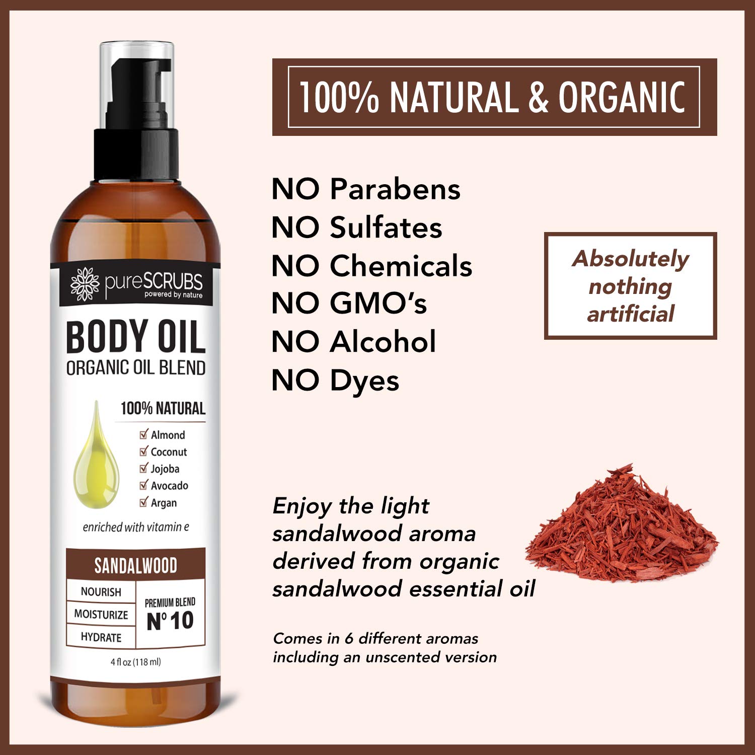 Foto 4 | Aceite Corporal En Aerosol Purescrubs, Ultra Hidratante, Sándalo, 120 Ml - Venta Internacional.